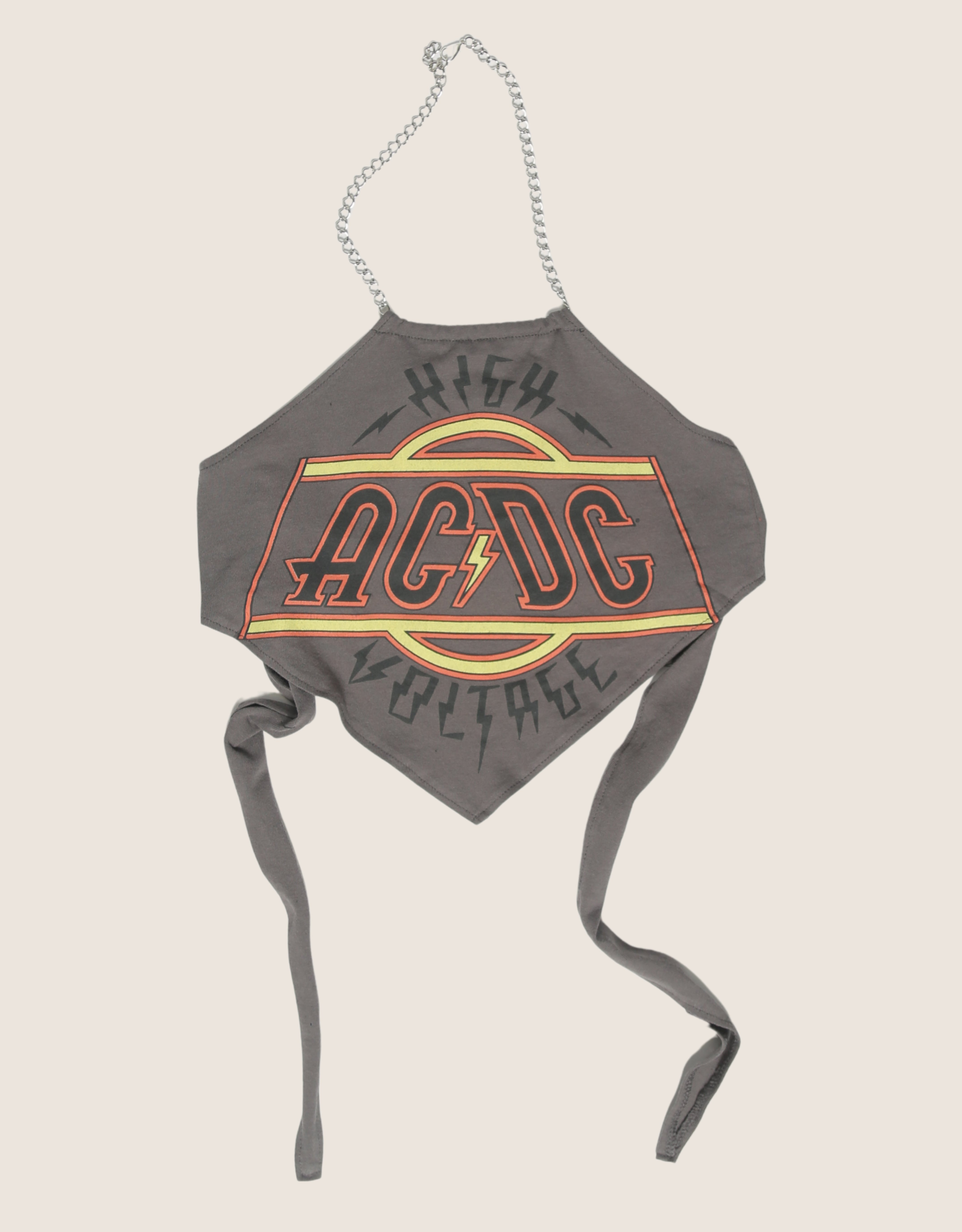 acdc high voltage chain halter top