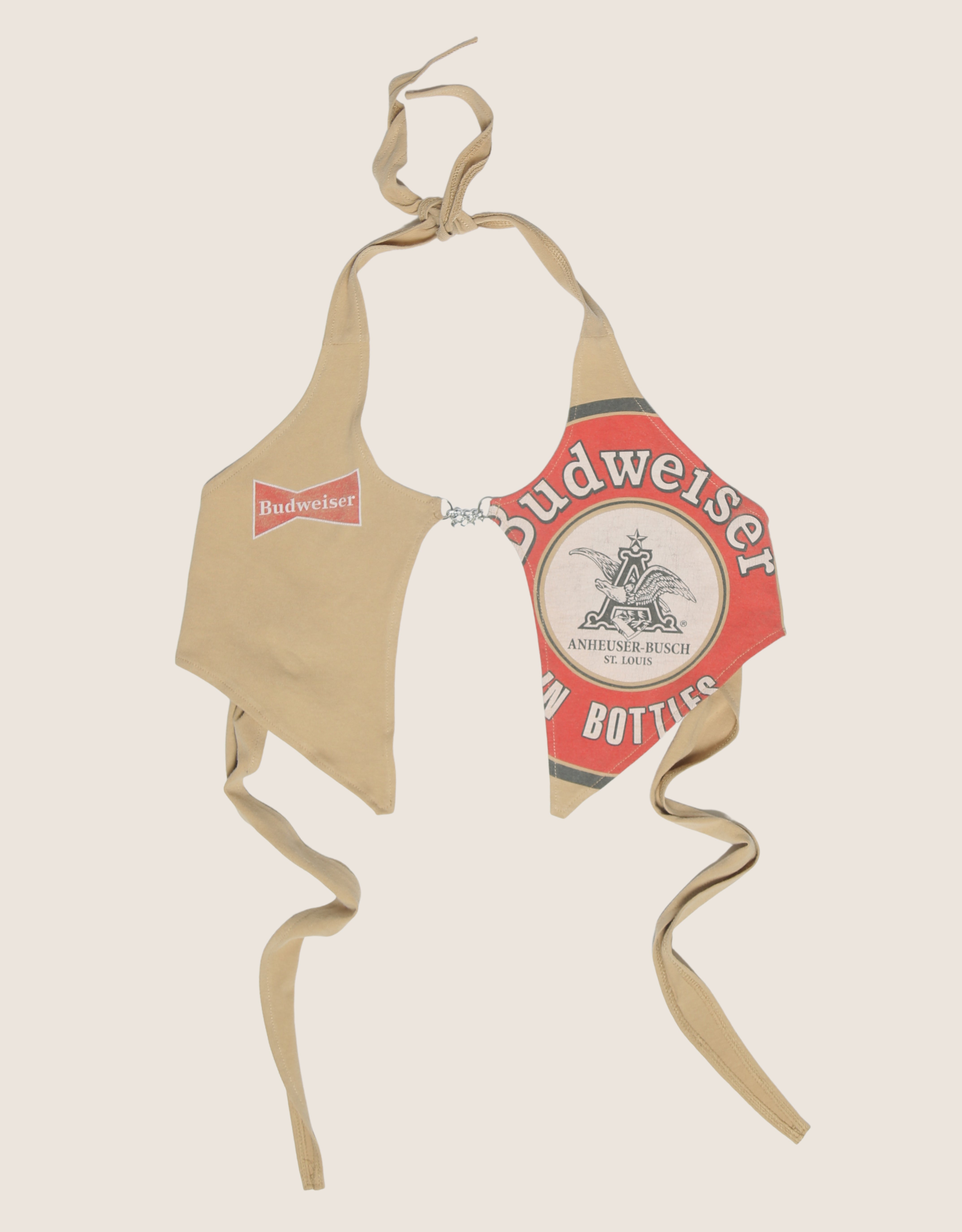 budweiser charm front halter top