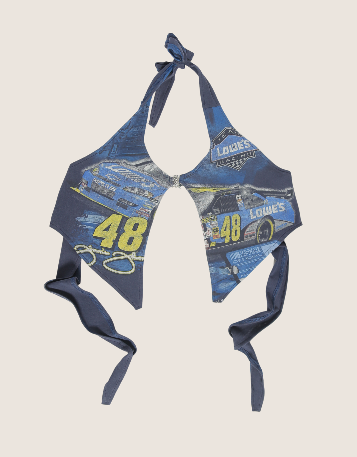 lowes racing charm front halter top