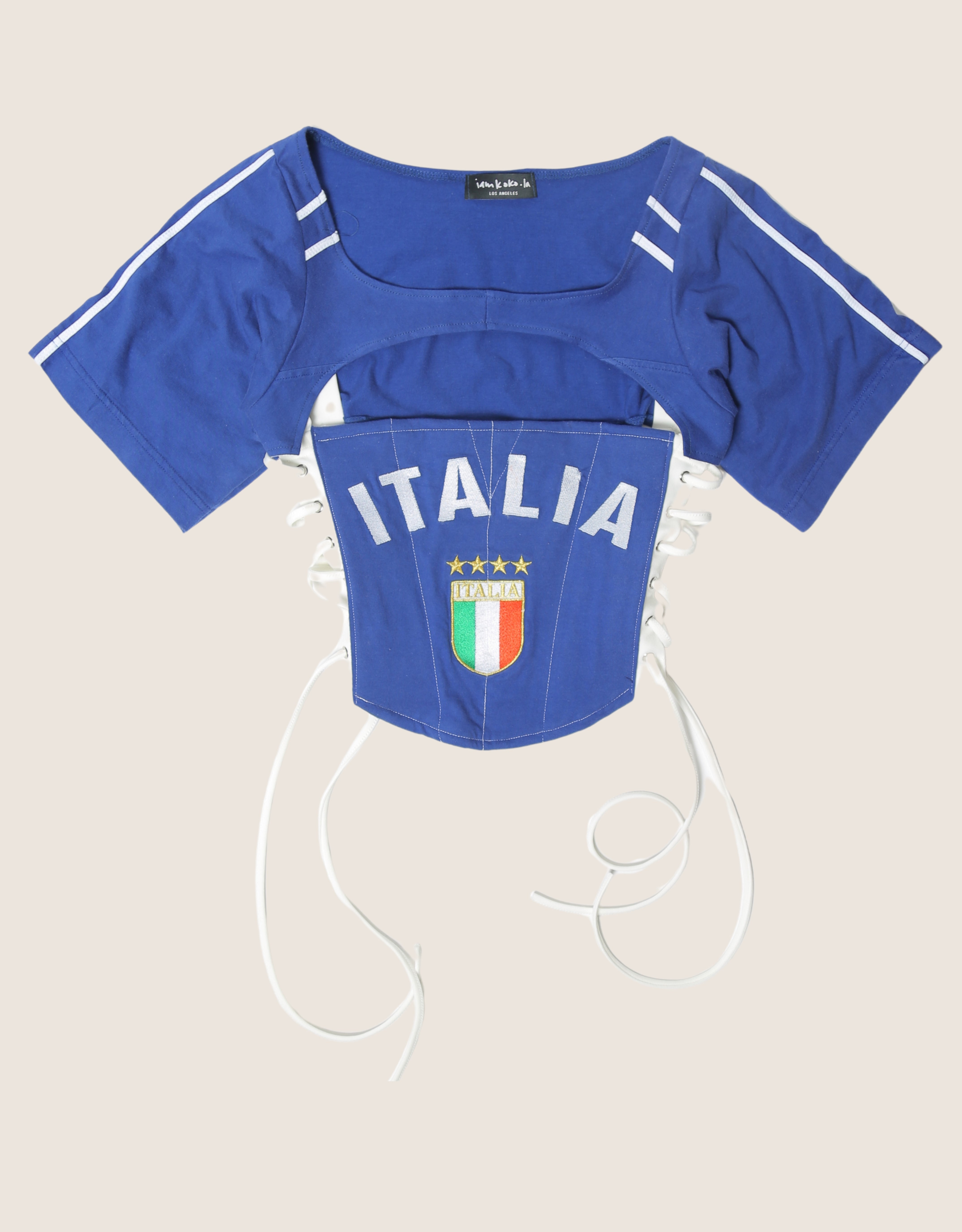 Italy reworked cropped corset with matching shrug (S)