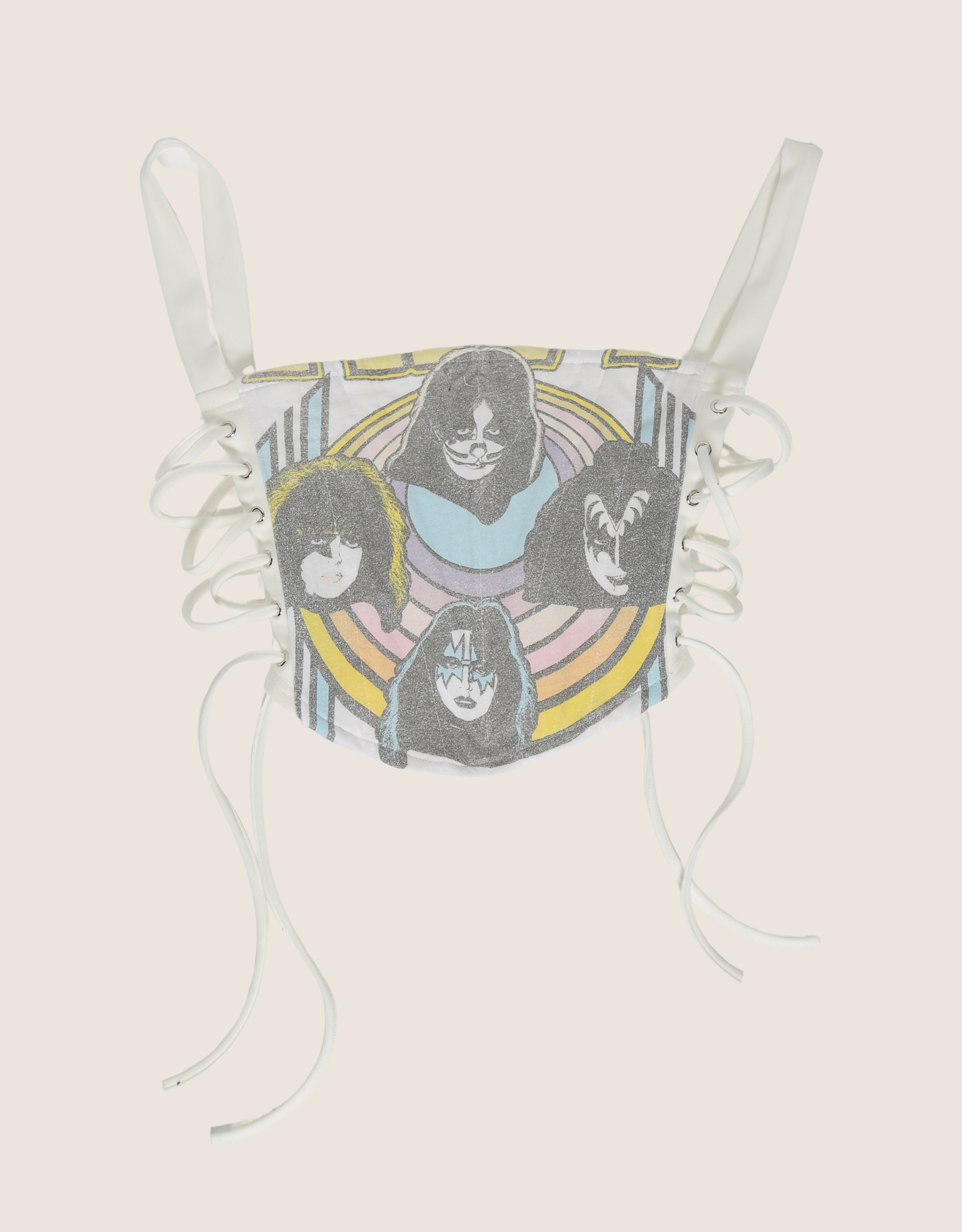 white kiss reworked corset with matching shrug (s)