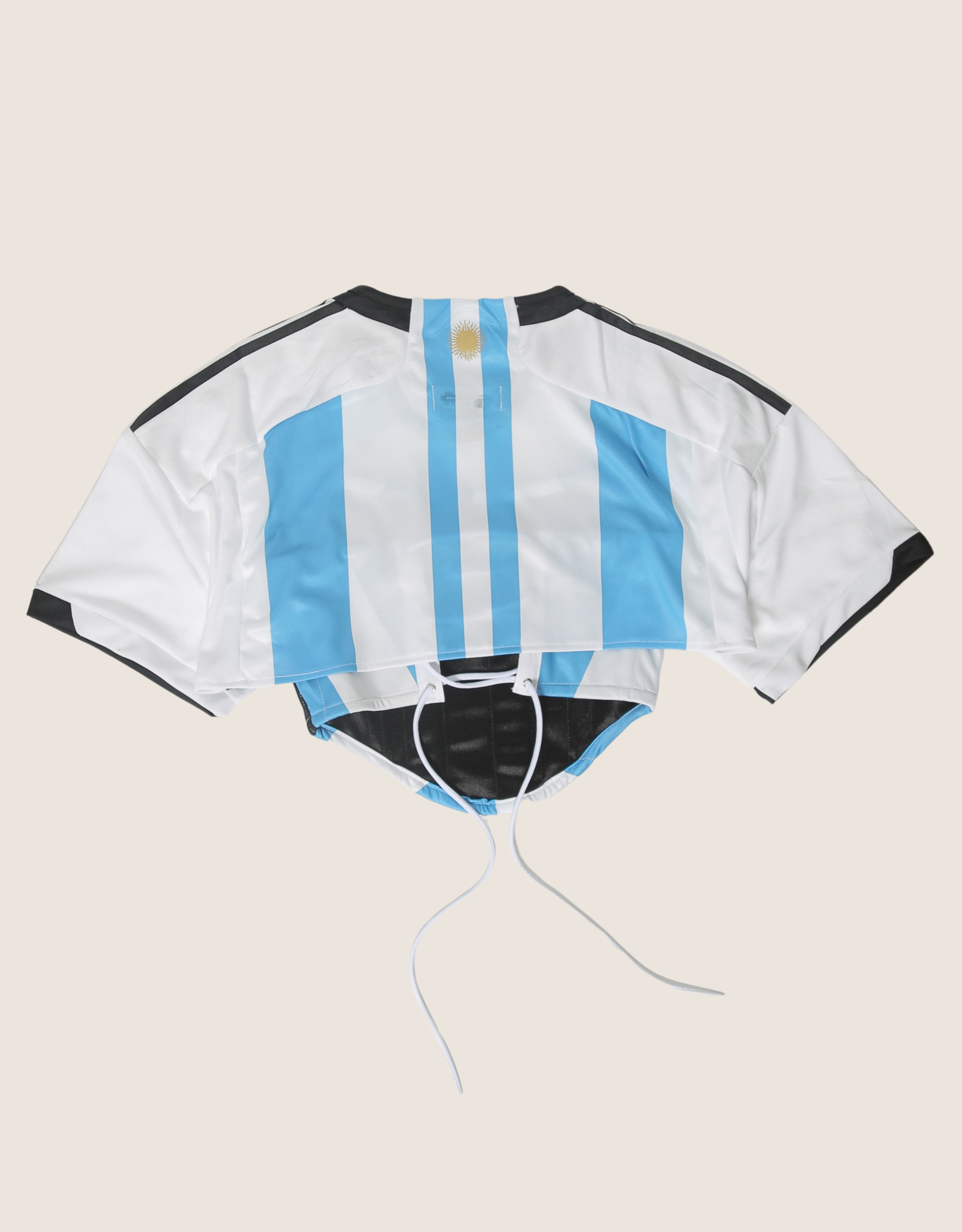Argentina reworked strapless corset with matching shrug