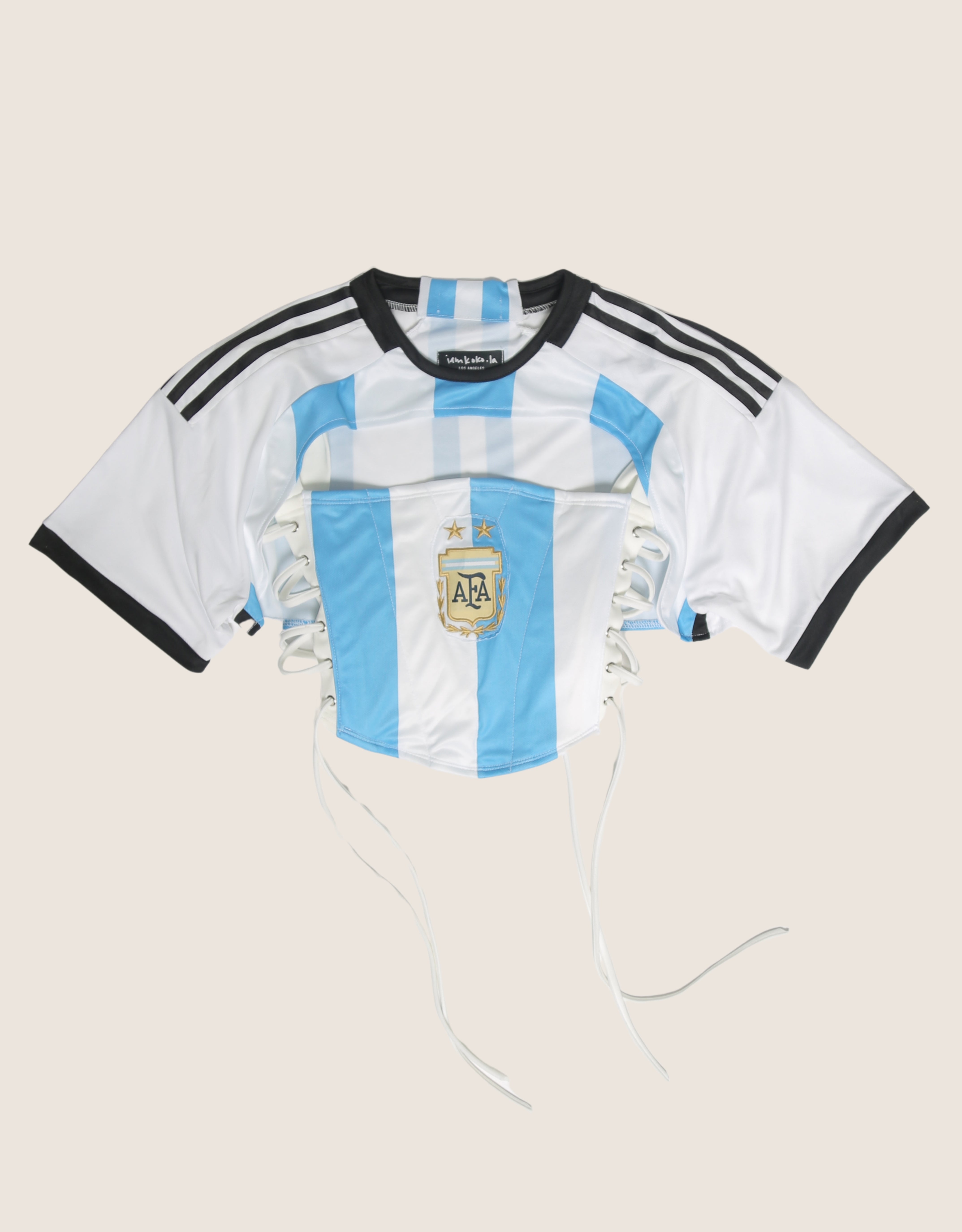 Argentina reworked side lace corset with matching shrug
