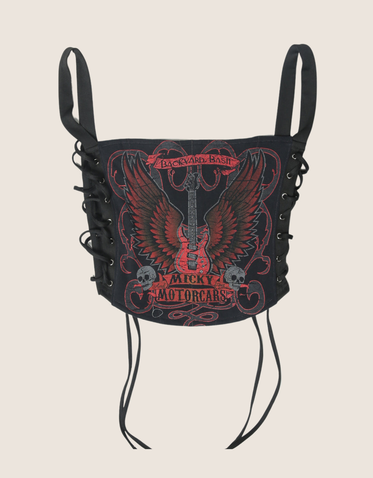 backyard bash side lace full length corset (L)