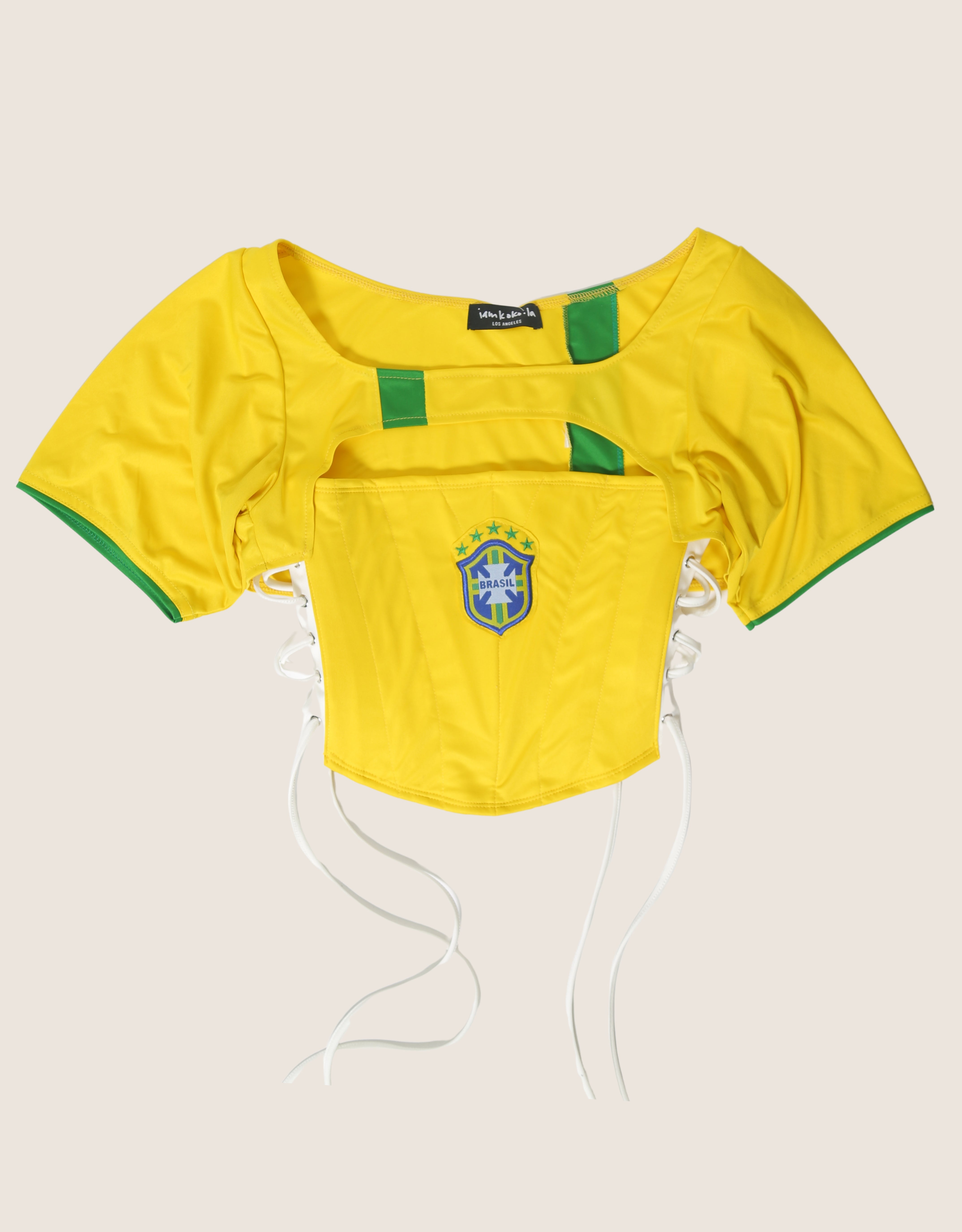 brazil reworked cropped corset with matching shrug (M)