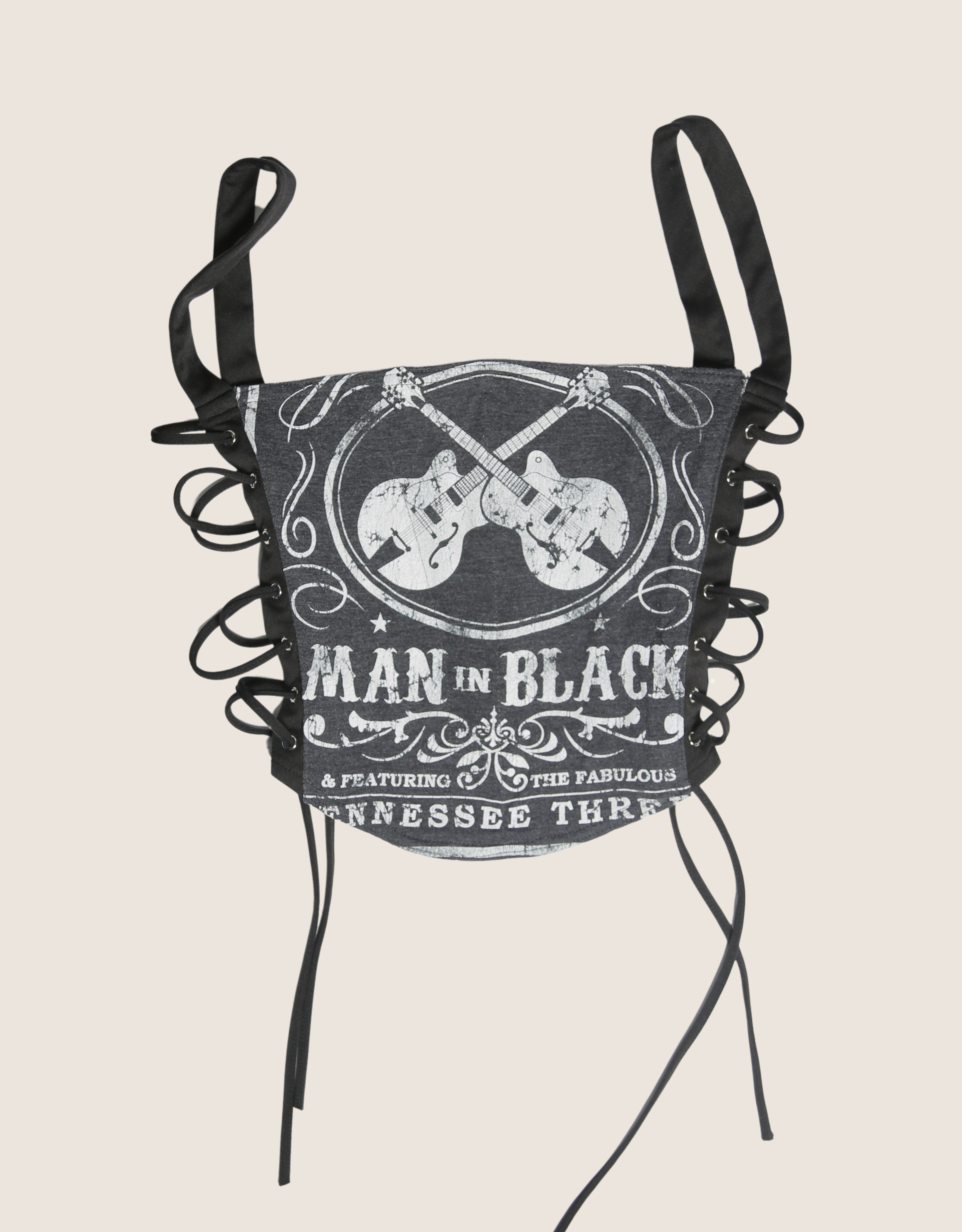 johnny cash full corset with matching shrug (m/l)