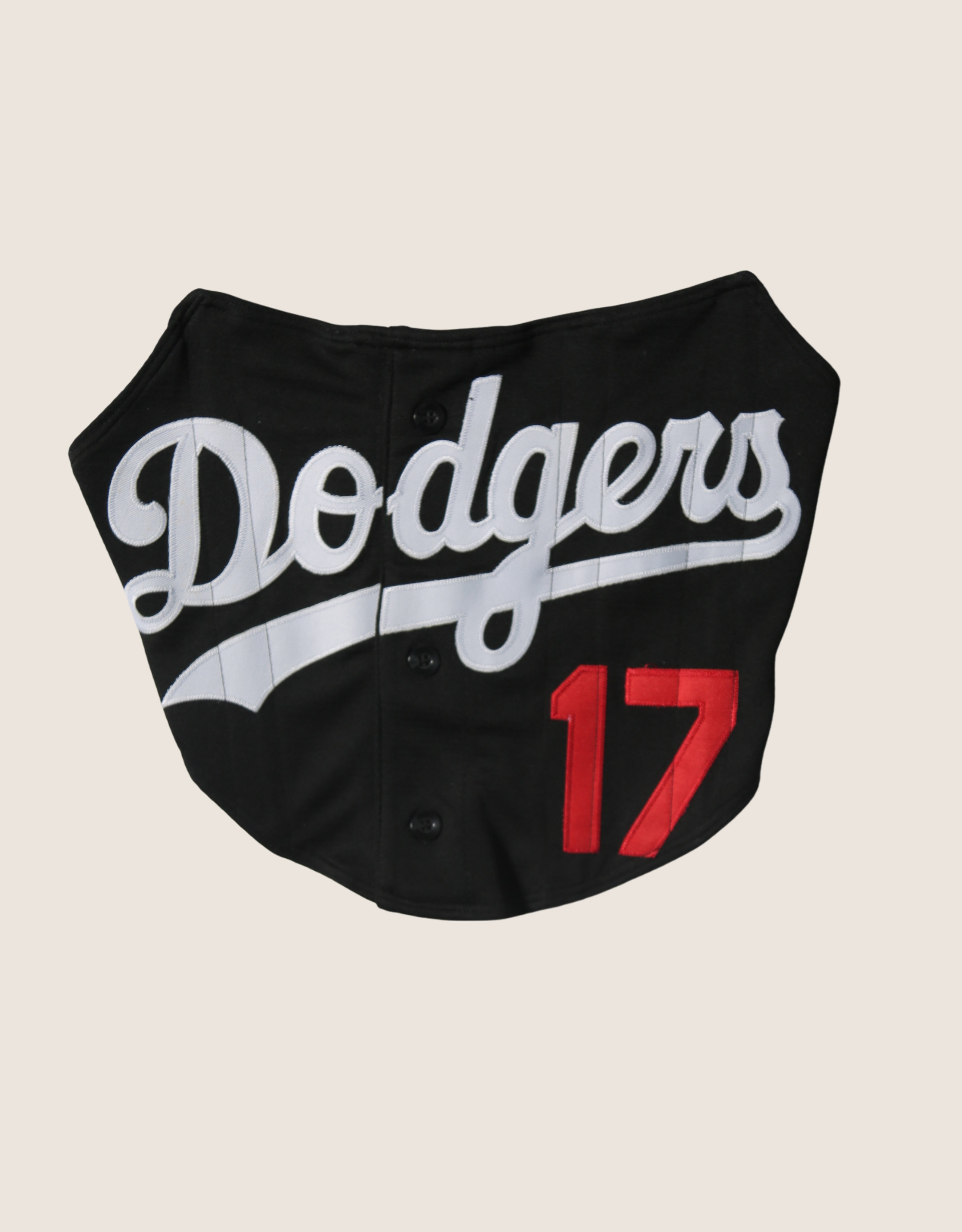 dodgers strapless corset with matching shrug (small/medium)