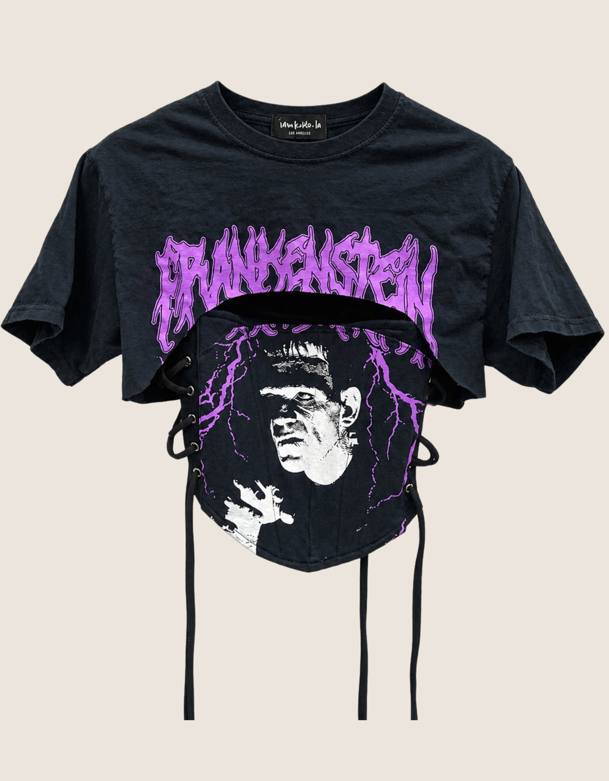 frankenstein reworked cropped corset with shrug (S)