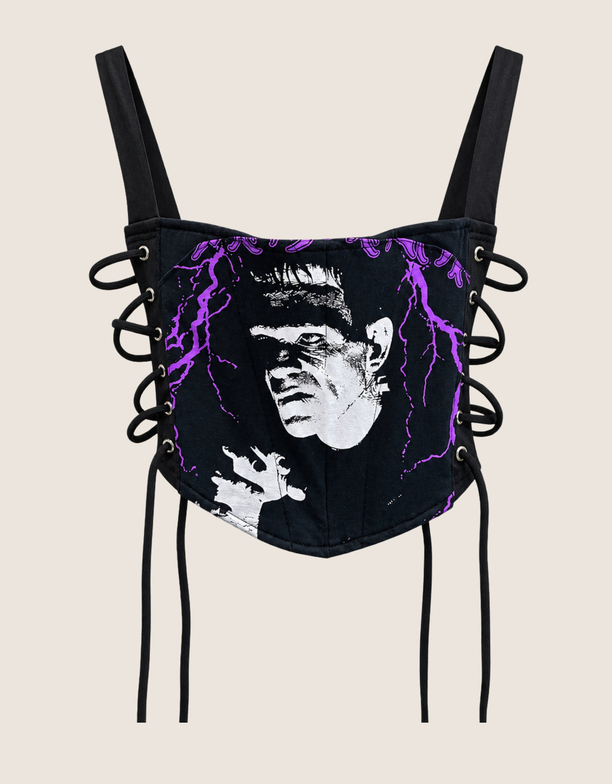 frankenstein reworked cropped corset with shrug (S)