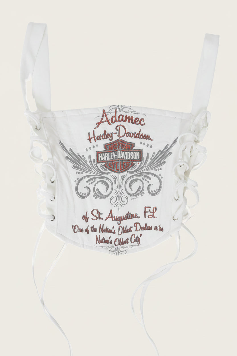 florida harley side lace cropped corset (XS)