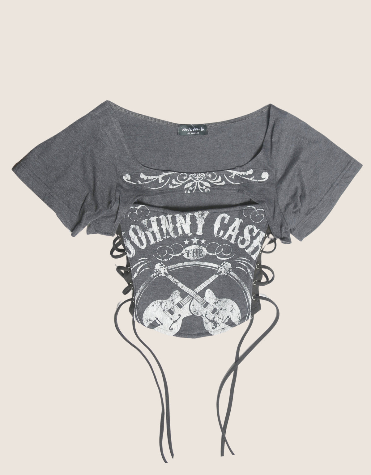 johnny cash reworked corset with matching shrug (S)