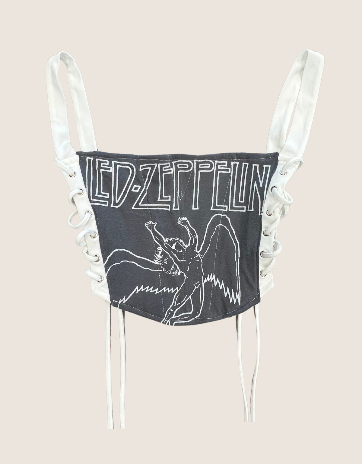 led zeppelin side lace cropped corset (S)