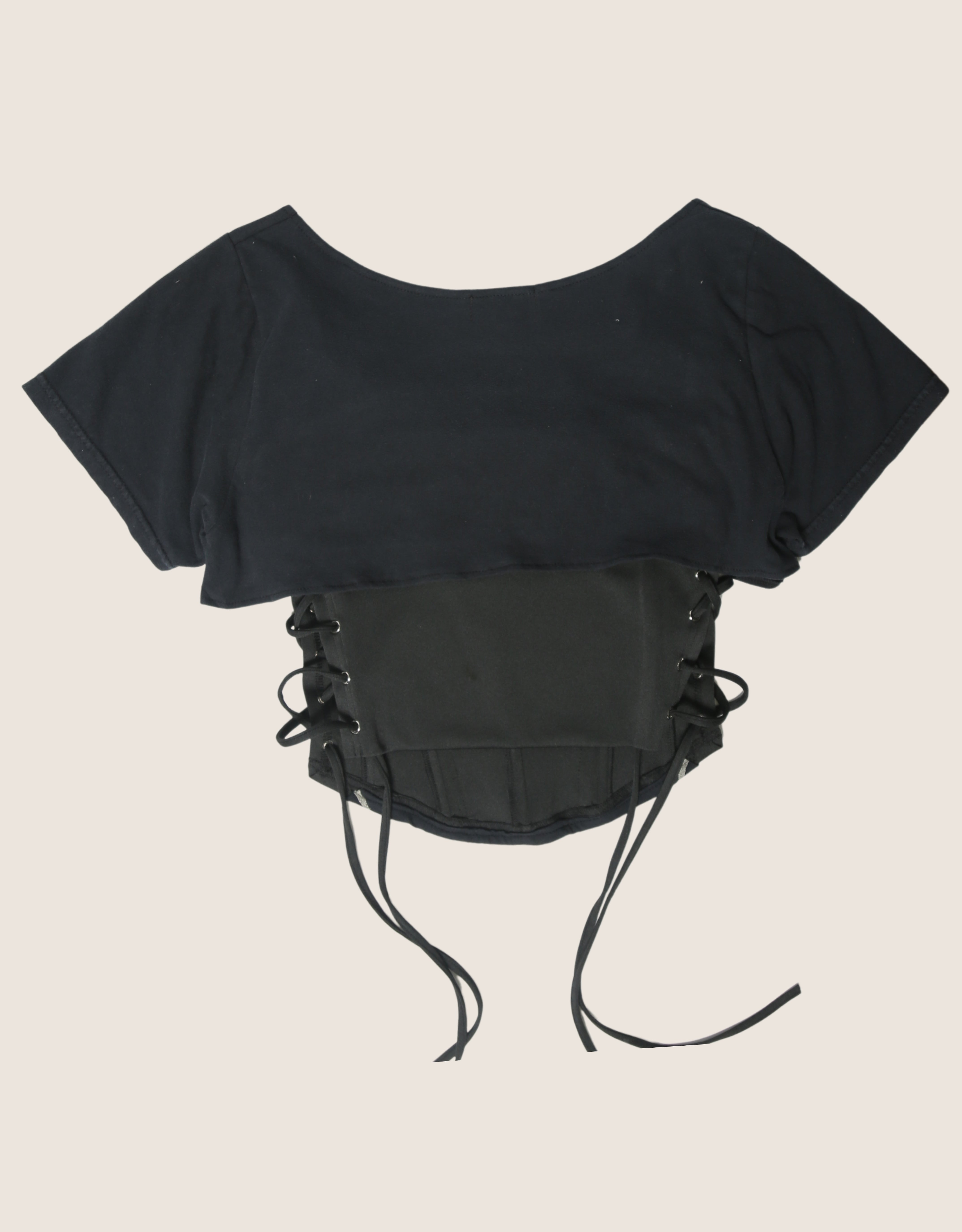 led zeppelin reworked corset with matching shrug (L)