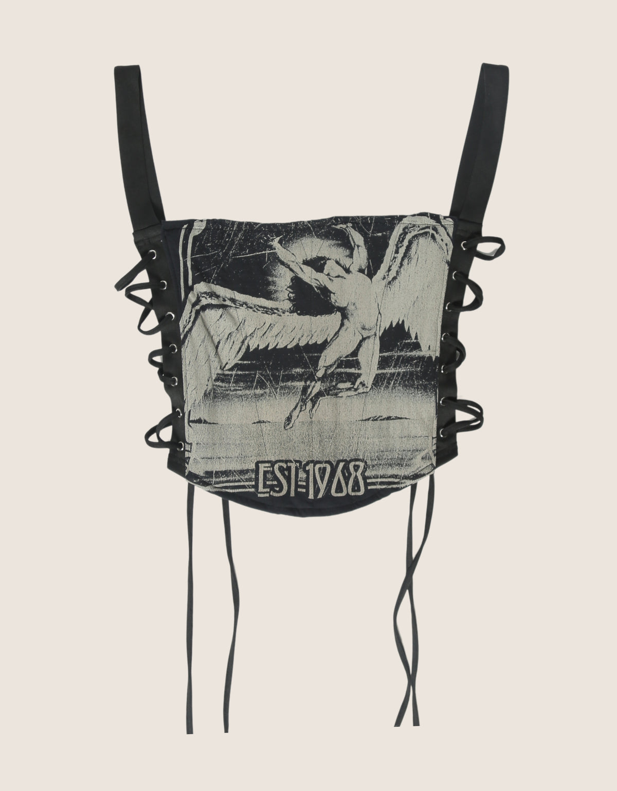 led zeppelin reworked corset with matching shrug (L)