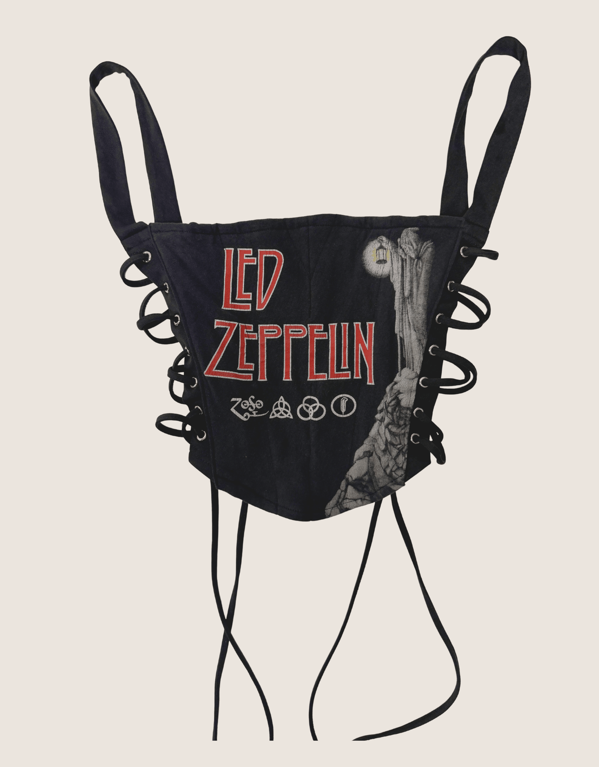 led zeppelin side lace full length corset (XS/S)