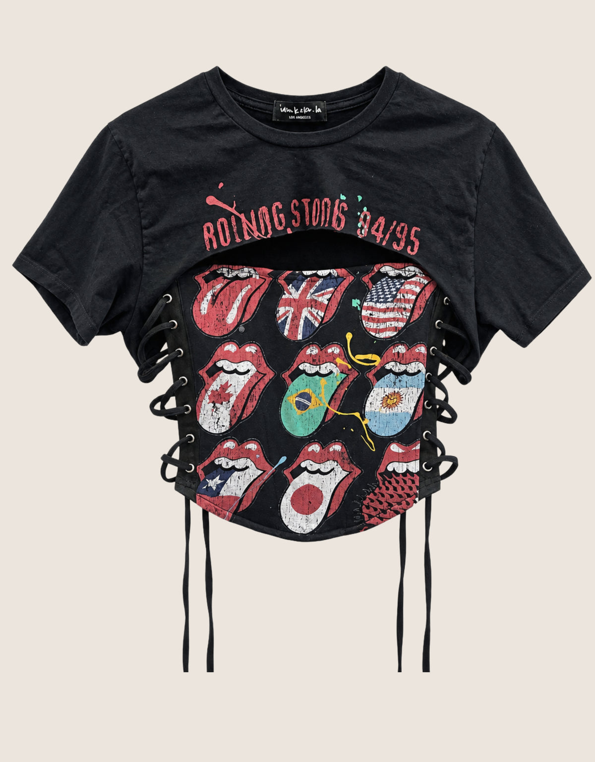 rolling stones reworked full corset with shrug (M)