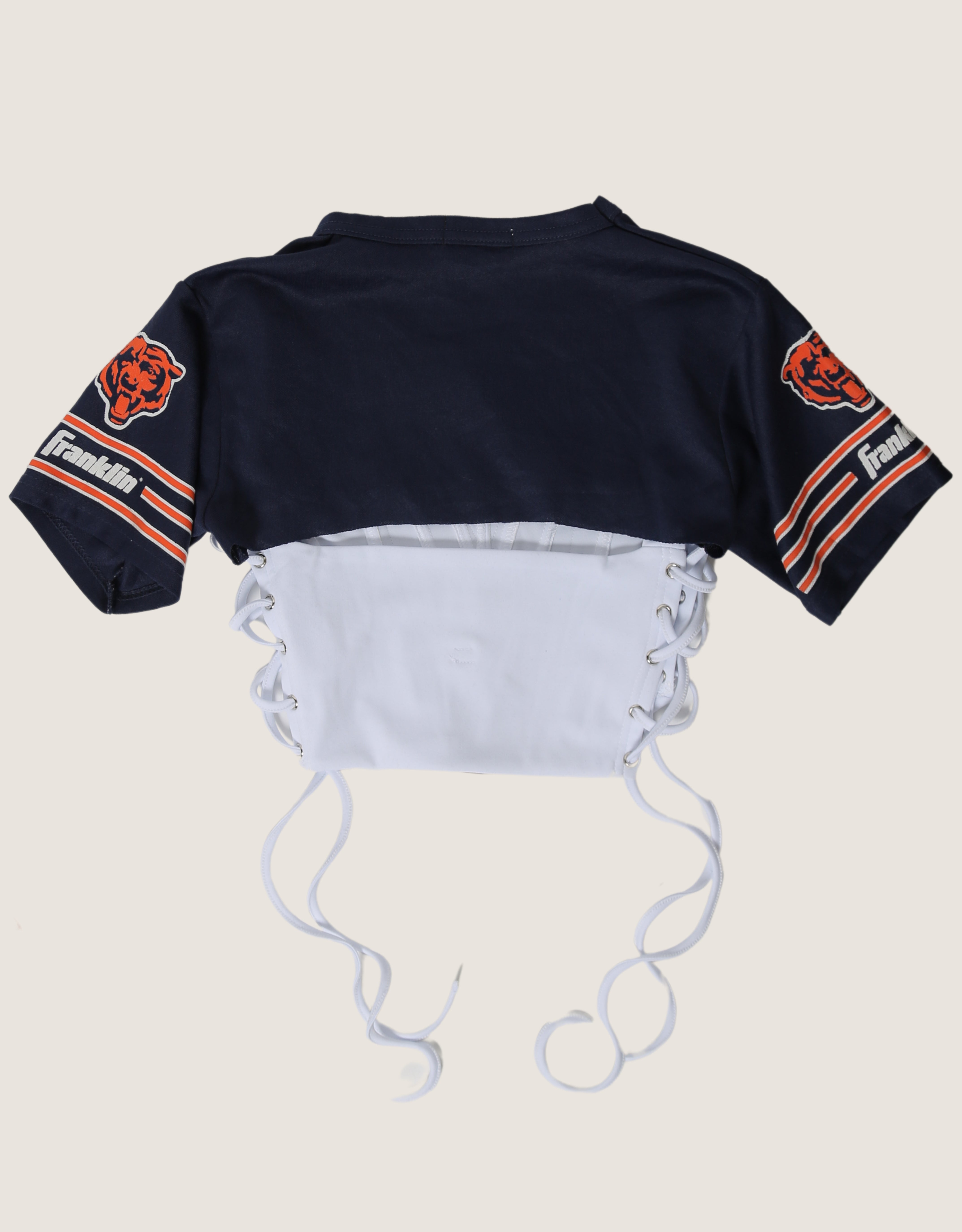 Chicago Bears reworked corset with matching jersey shrug