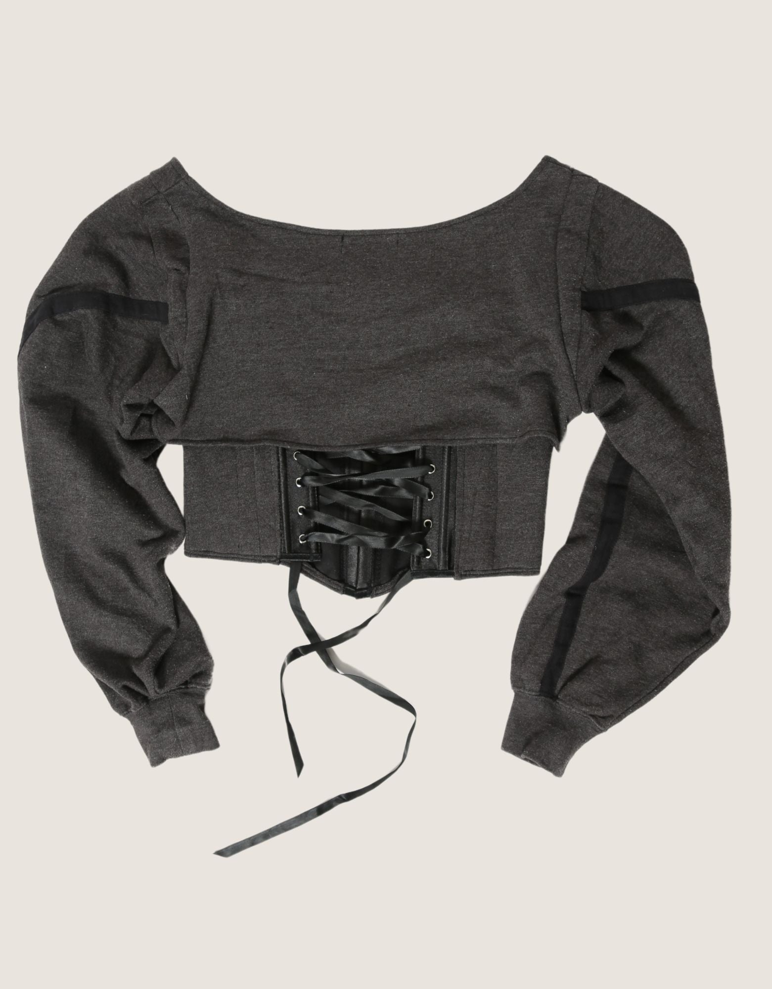 Steelers reworked snap corset sweatshirt shrug