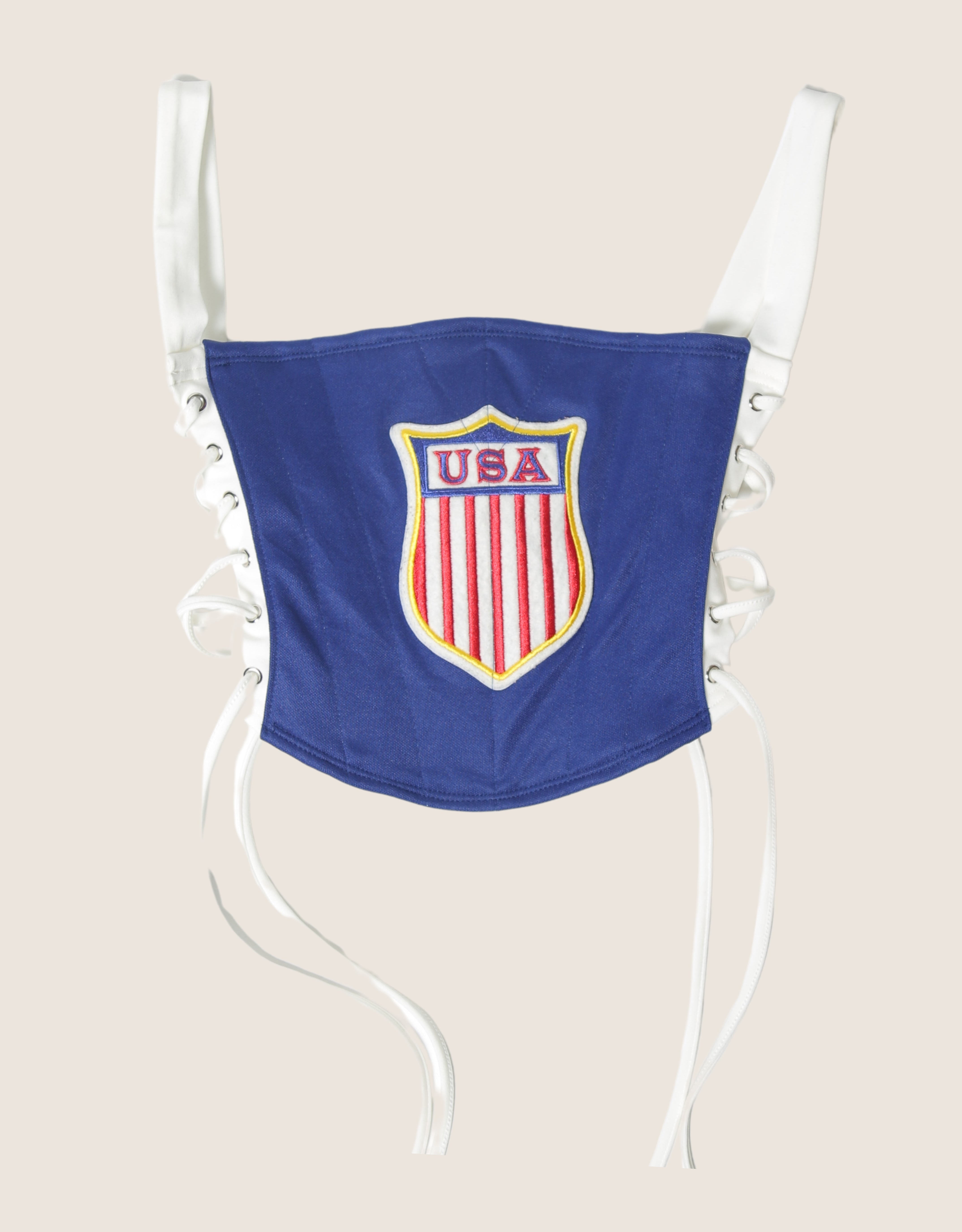 USA reworked cropped corset with matching shrug (S)