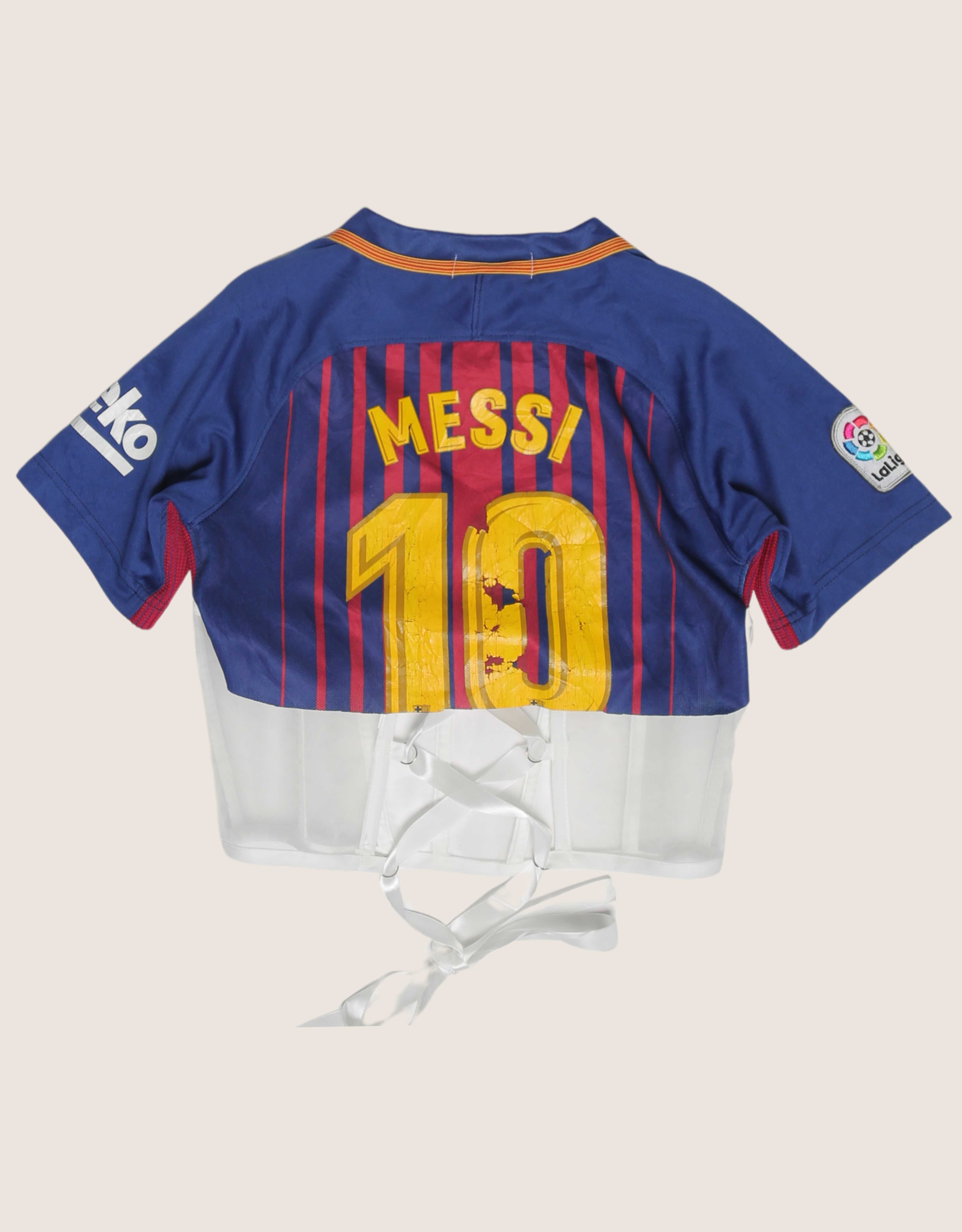 barcelona messi reworked waist corset jersey (xs/s)