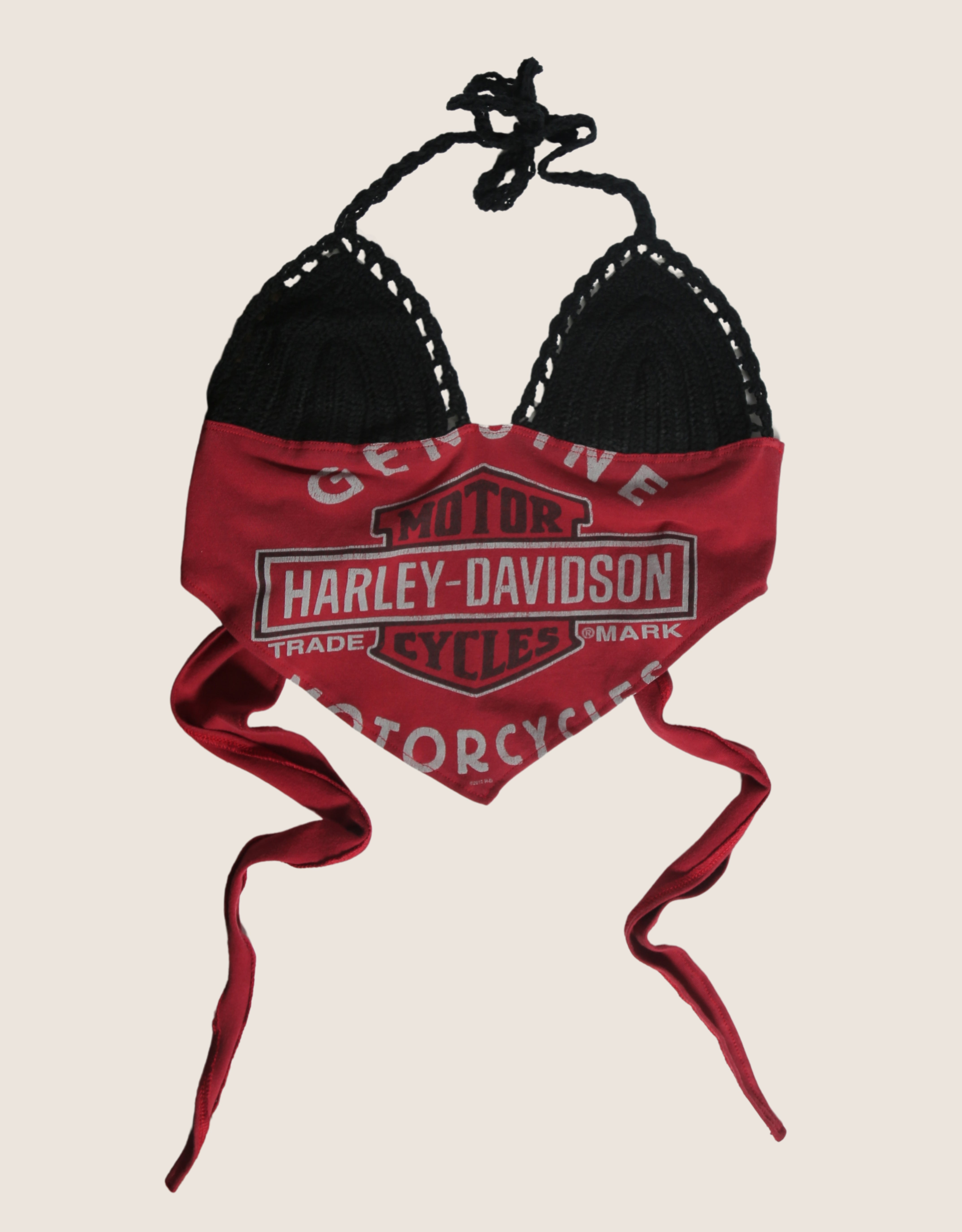 harley genuine crochet halter top (S/M)