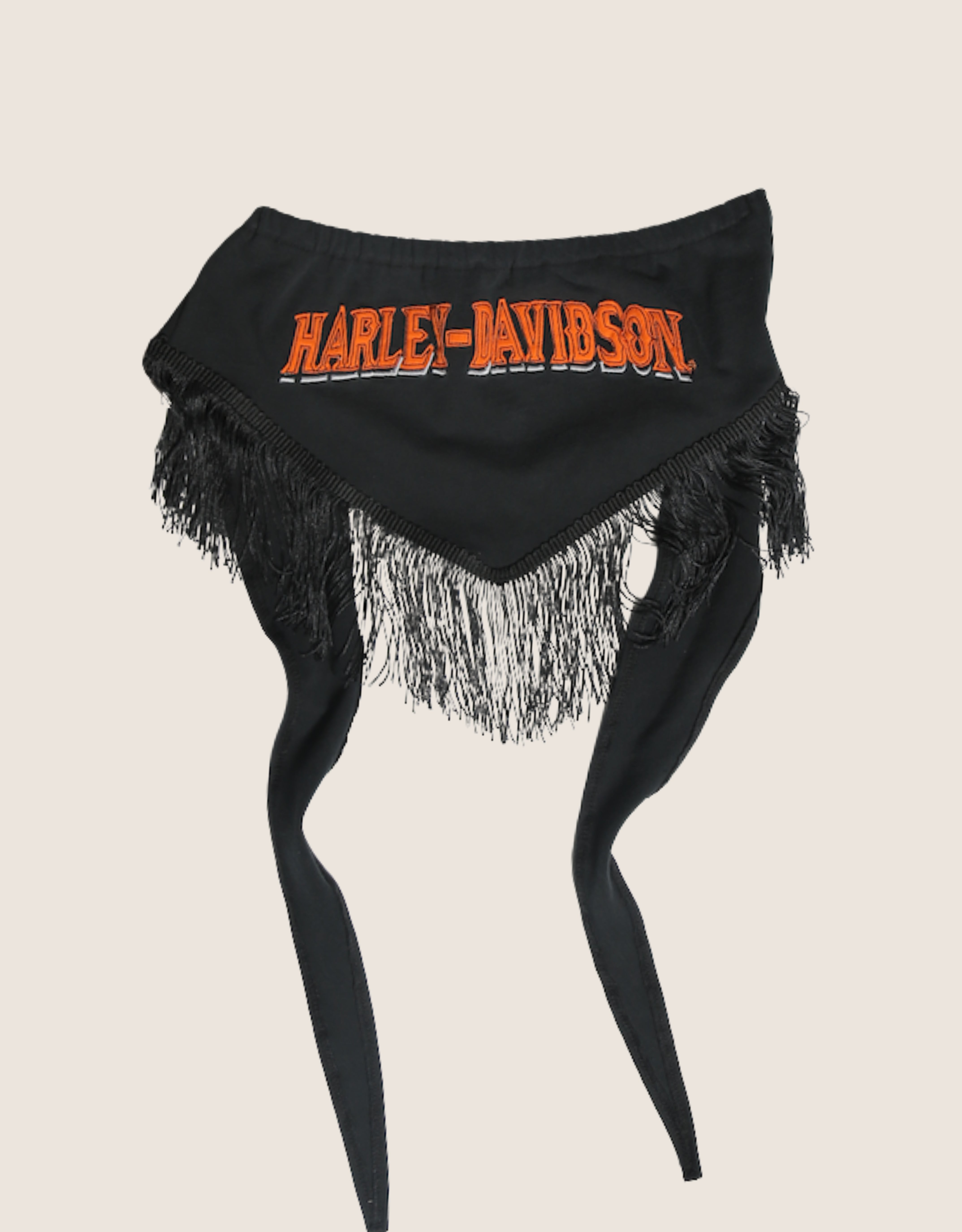 harley fringe tie back tube top (s/m)