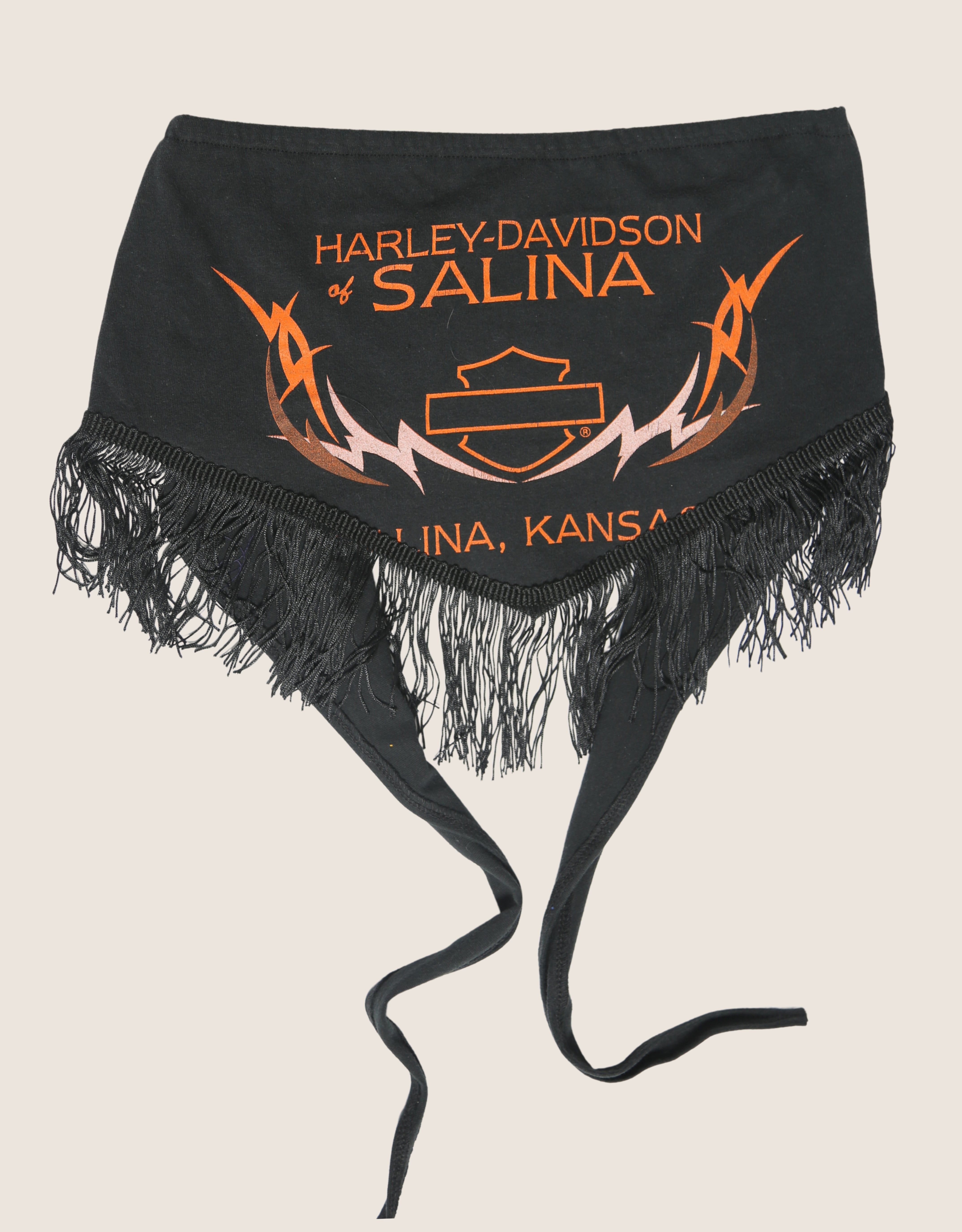 harley salina fringe tie back tube top (m/l)