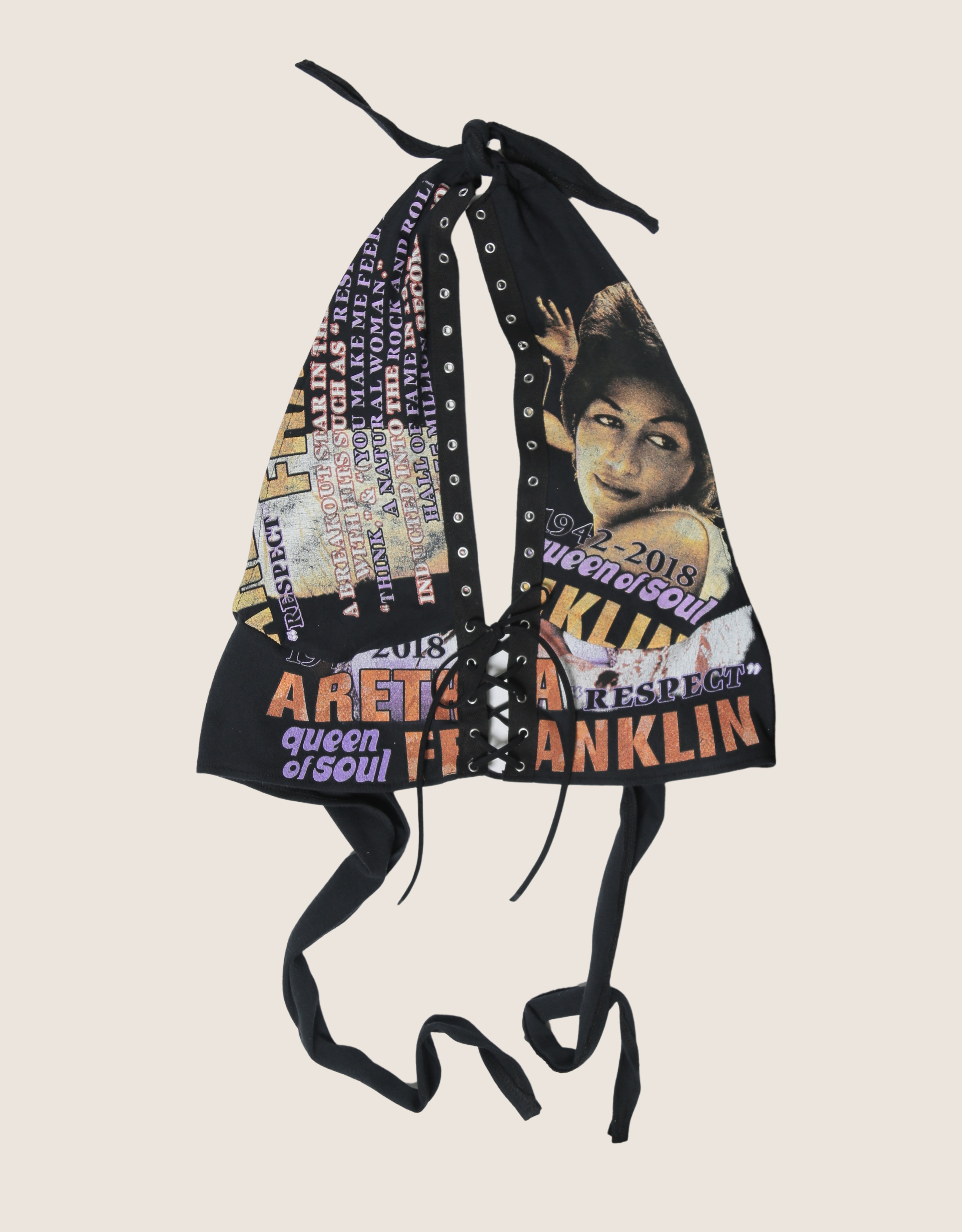 aretha queen of soul plunge halter top