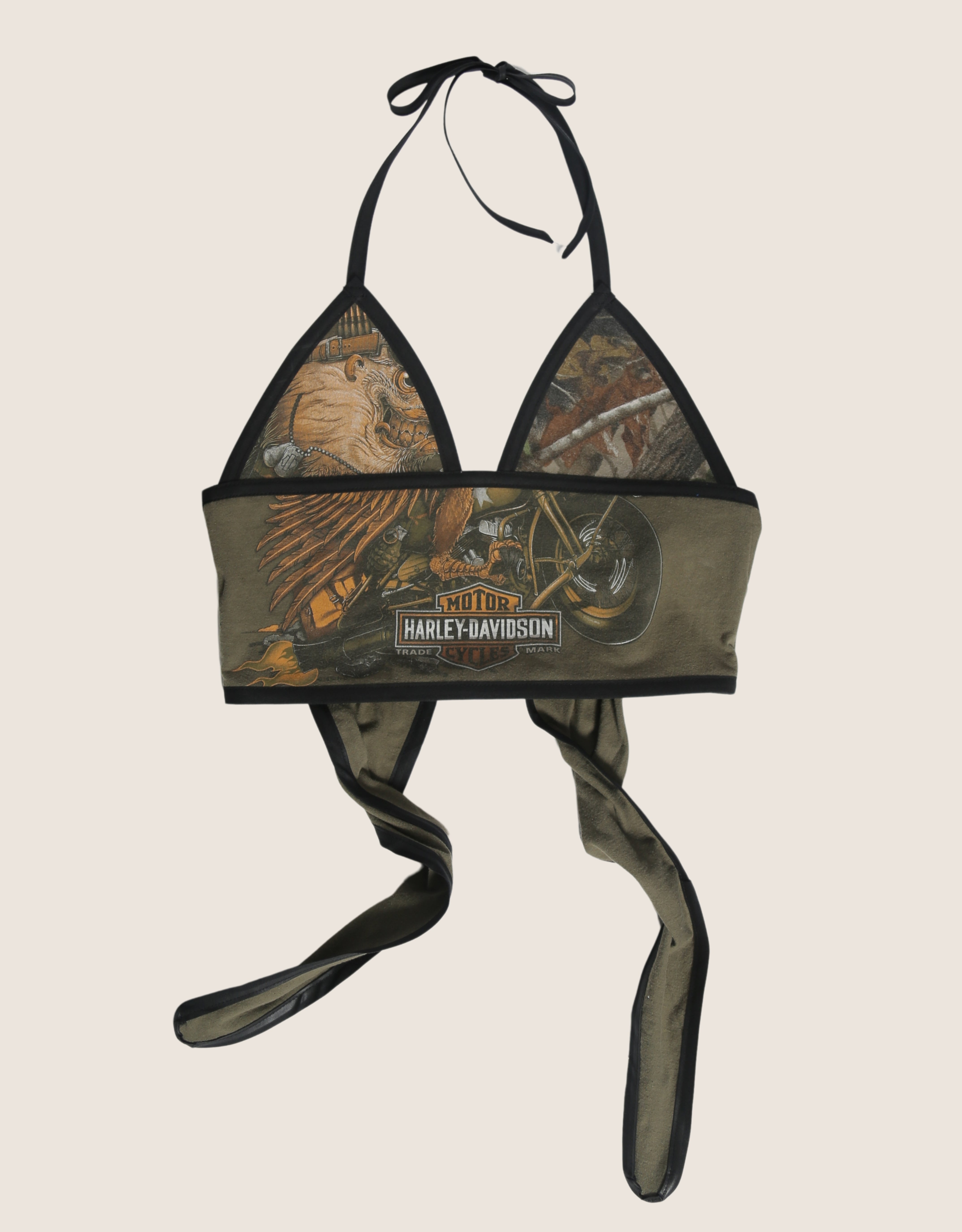 harley biker camo halter top (s/m)