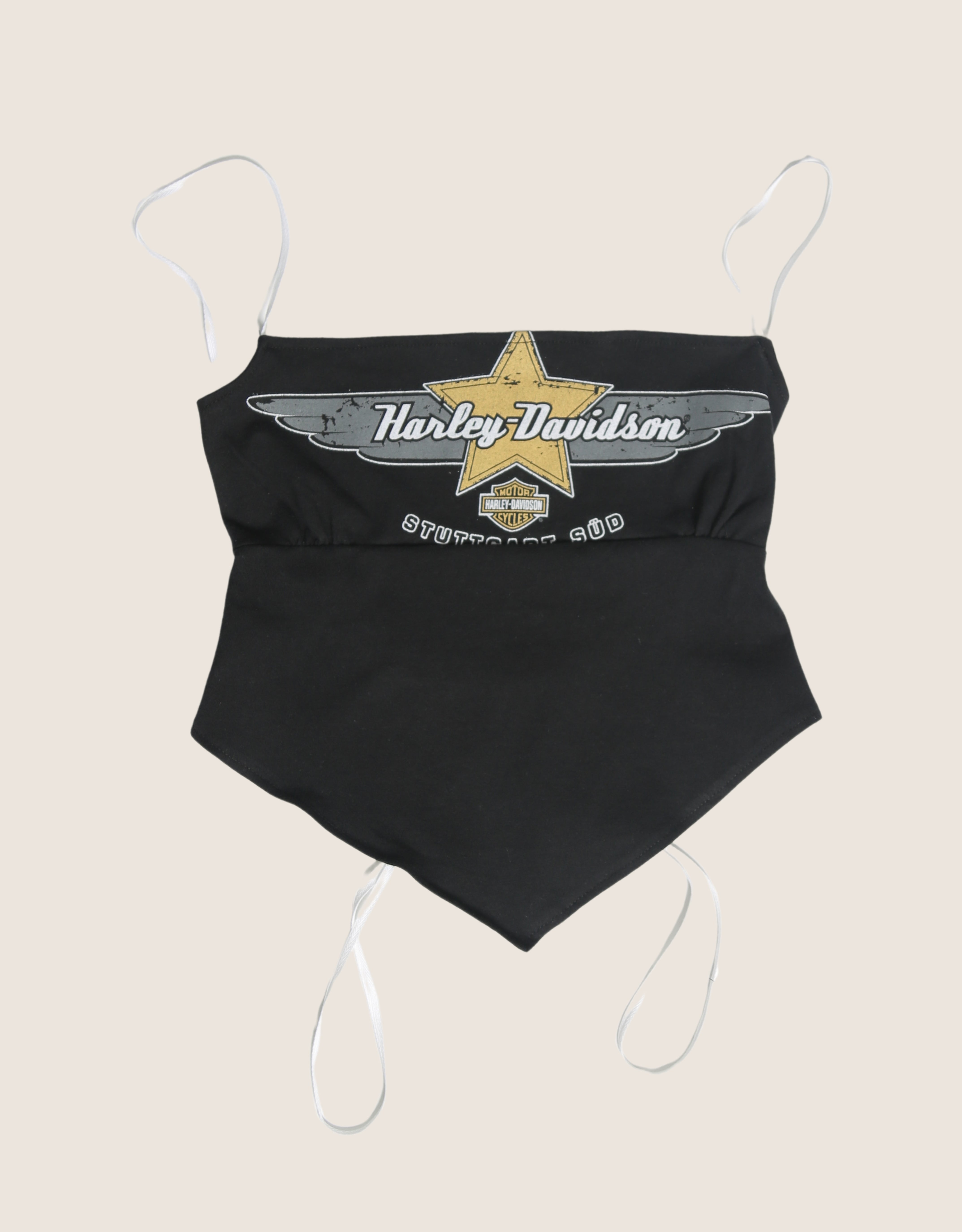 harley star reworked backless top (s/m)