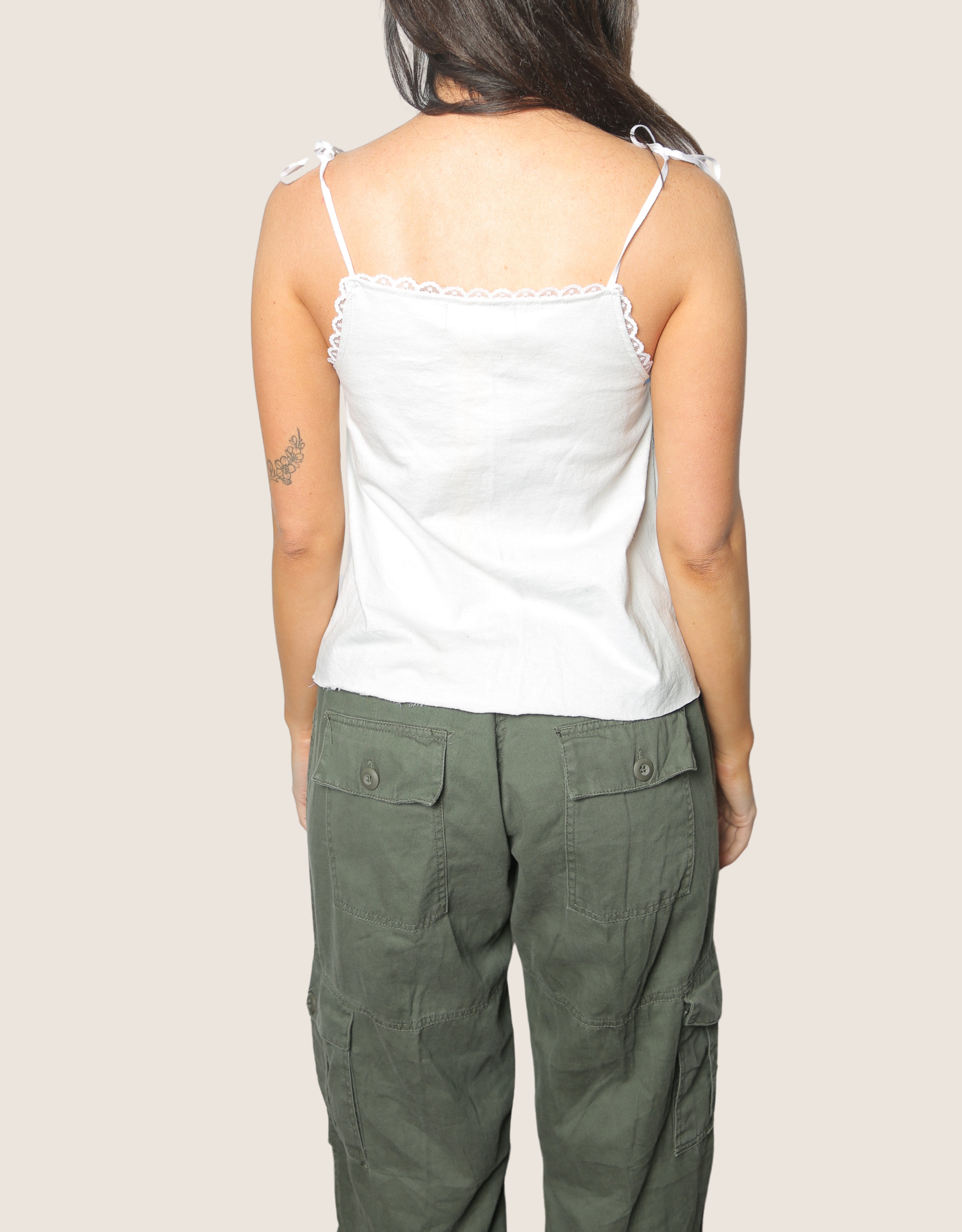 harley reworked tie front tank