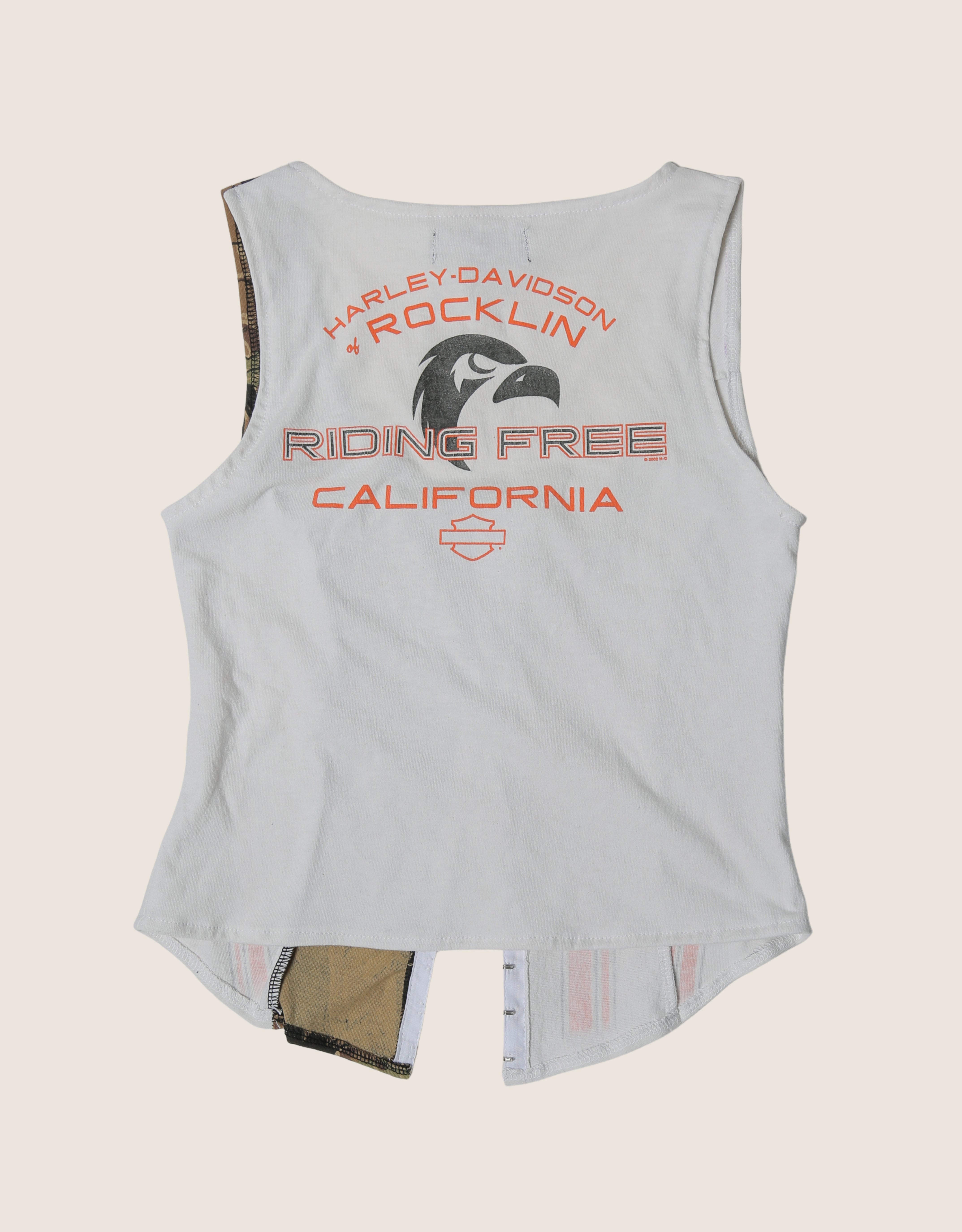 harley camo hook and eye tank (extra small)