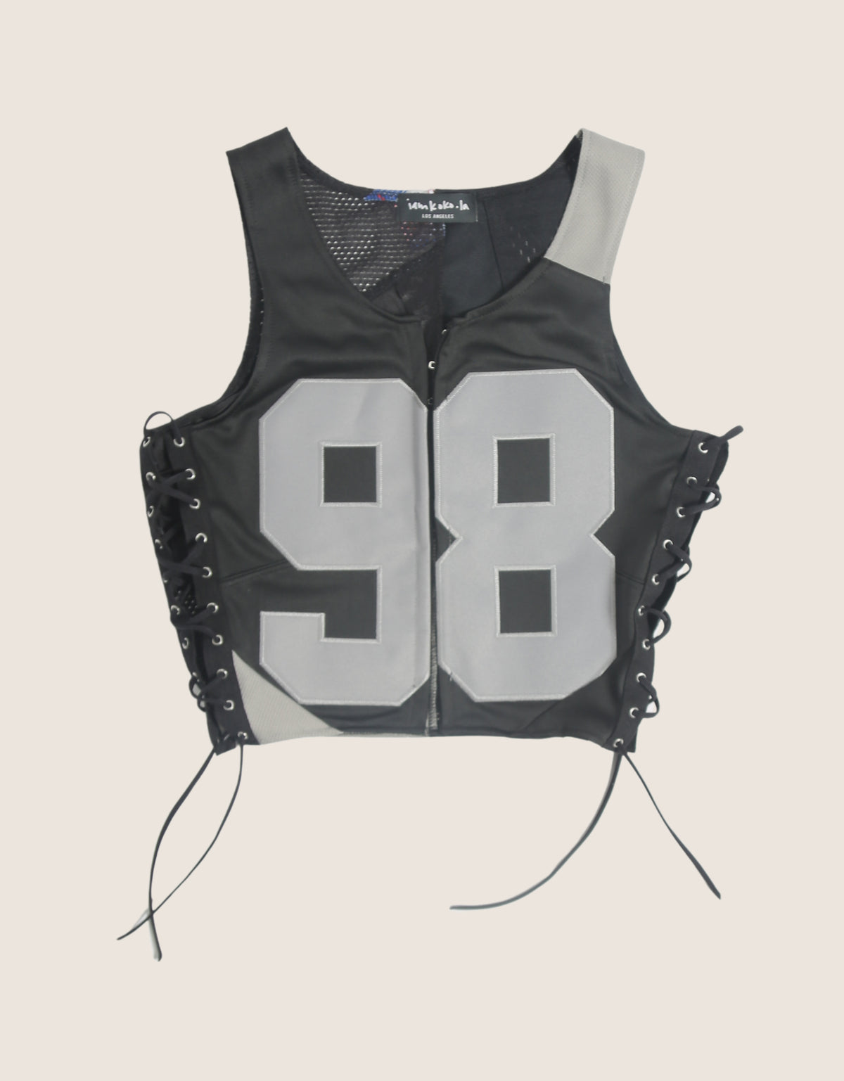 #98 hook and lace cropped tank (M)