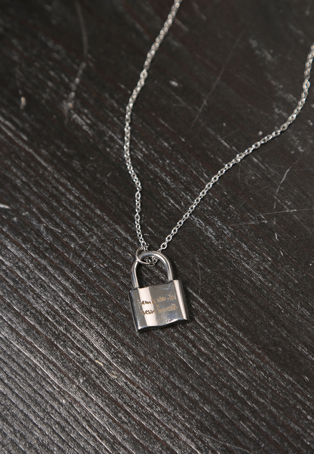 nessa barrett "til' death" lock necklace