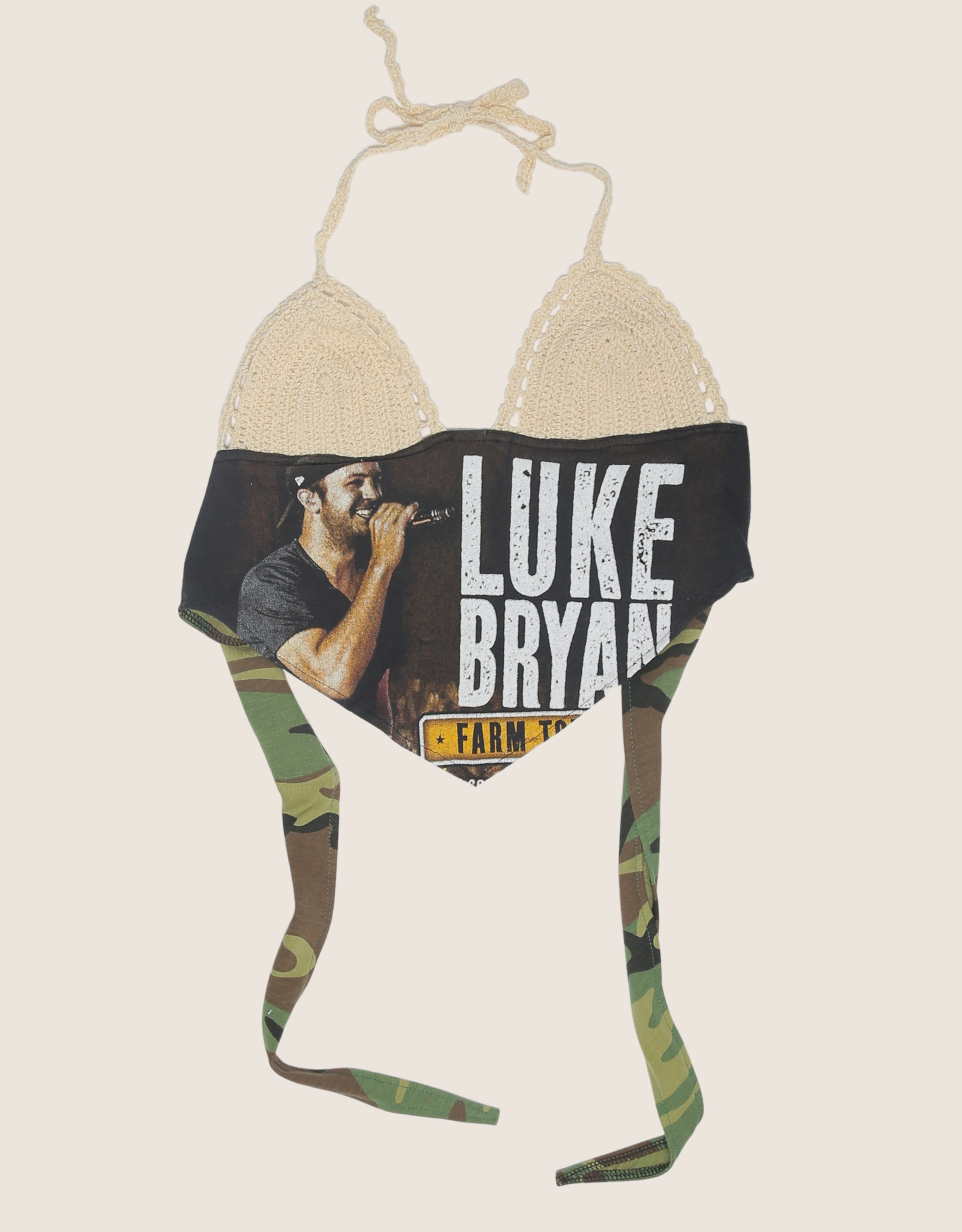 luke bryan crochet halter top (s/m)