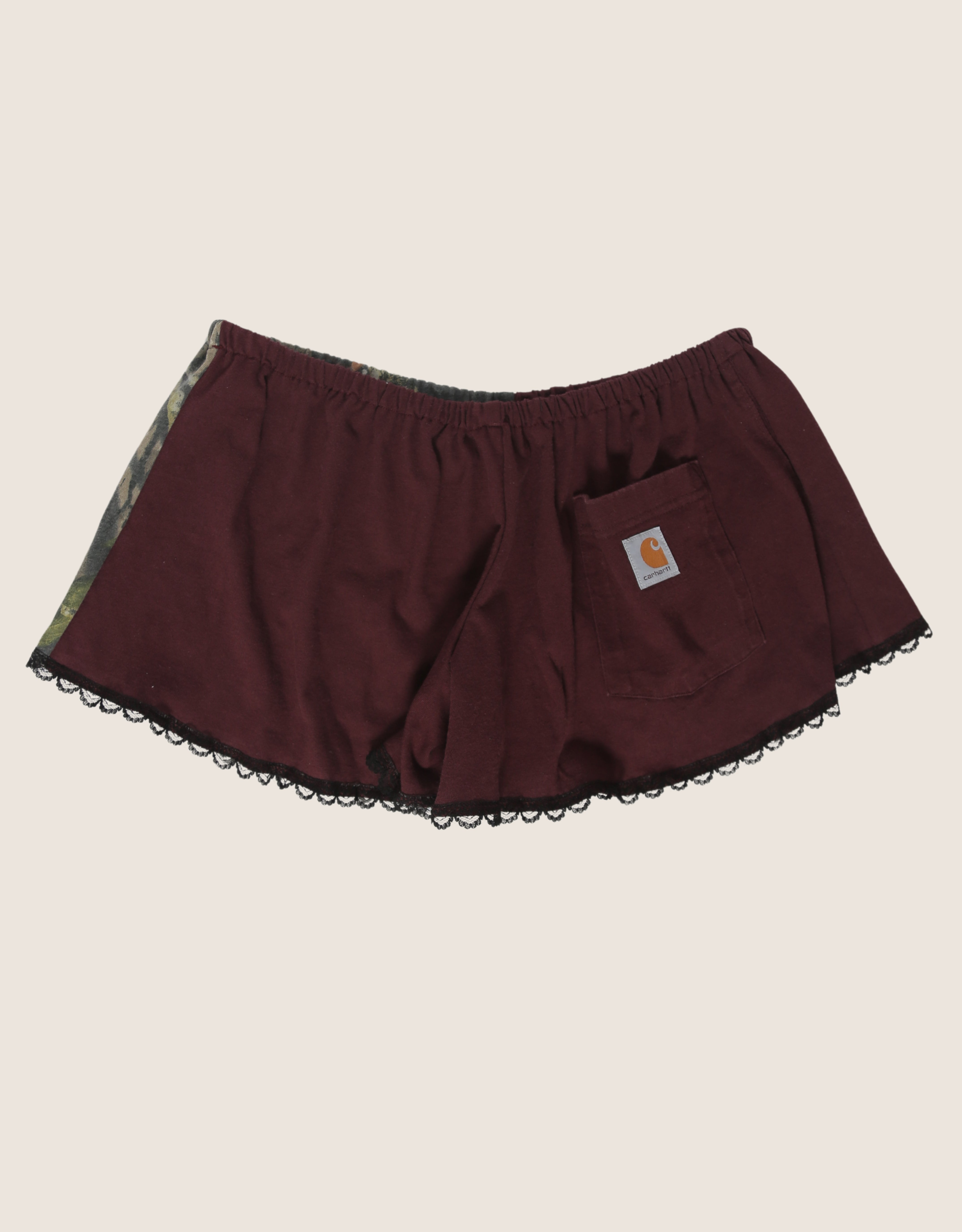 carhartt pocket reworked mini shorts (M)