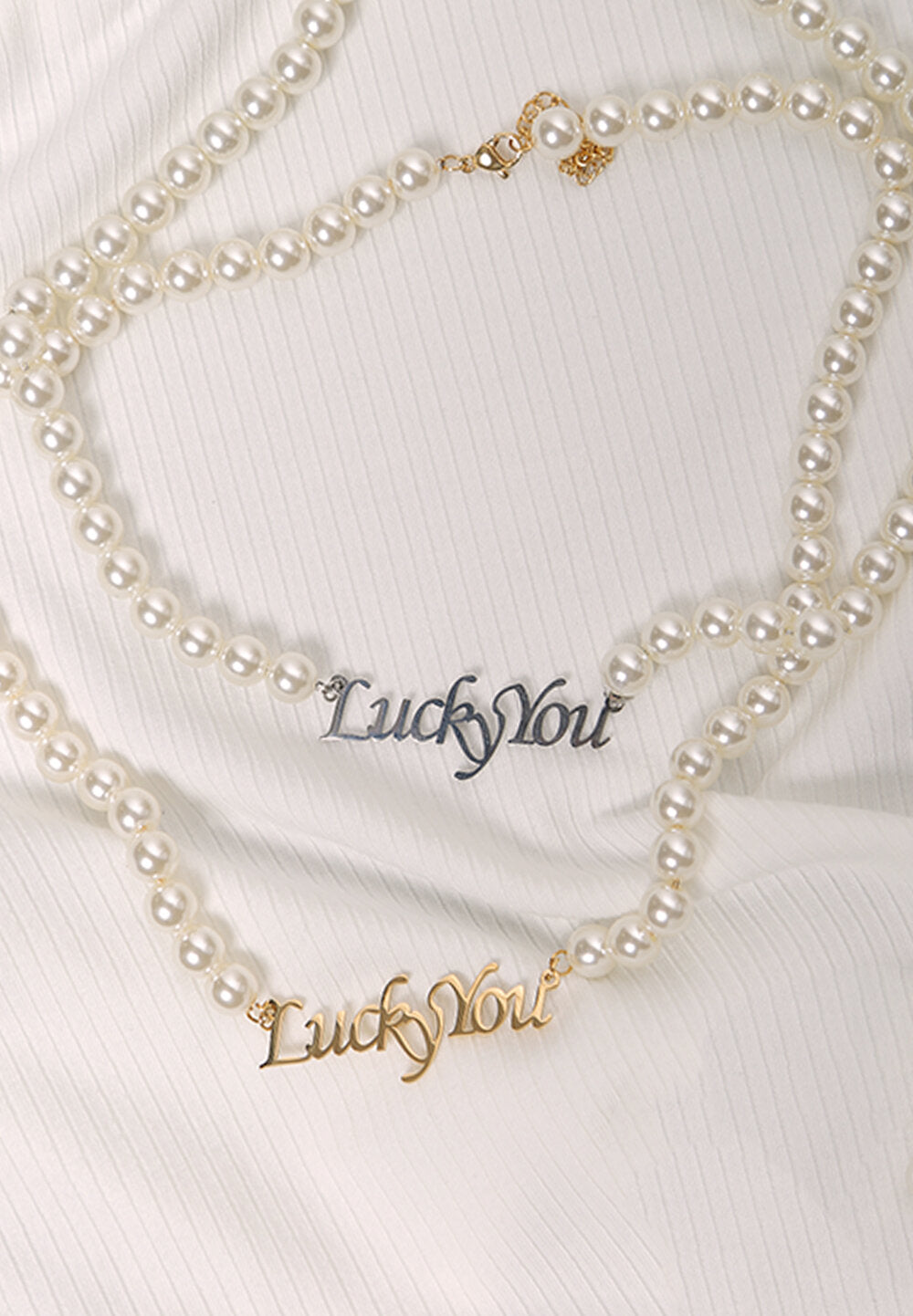 kenzie x koko "Lucky You" pearl necklace