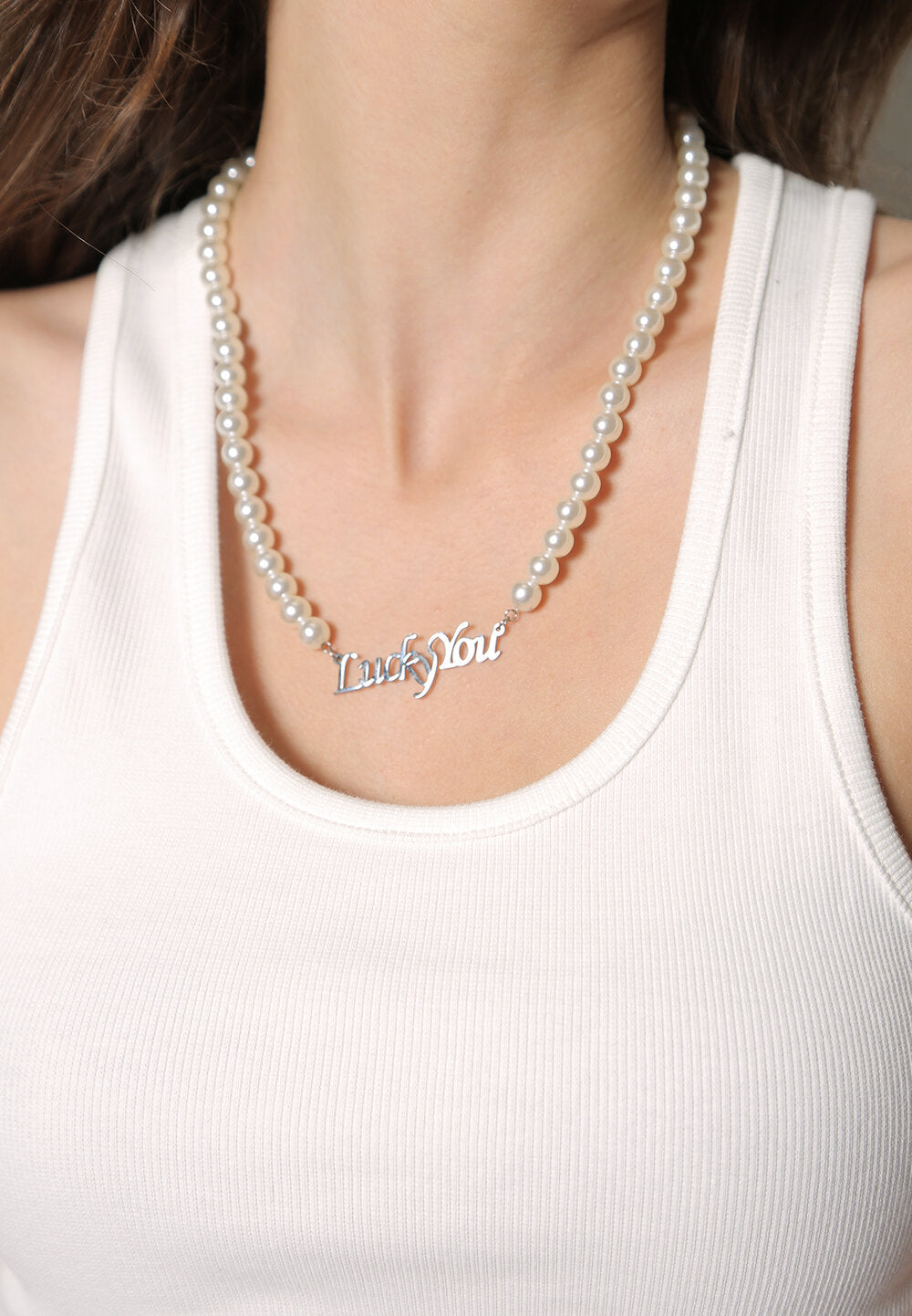 kenzie x koko "Lucky You" pearl necklace