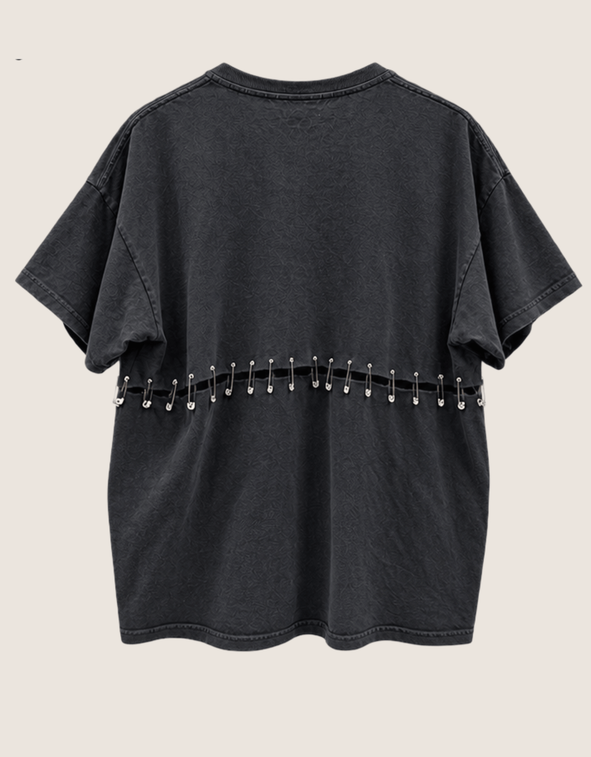 aerosmith oversized tee with safety pins (L/XL)