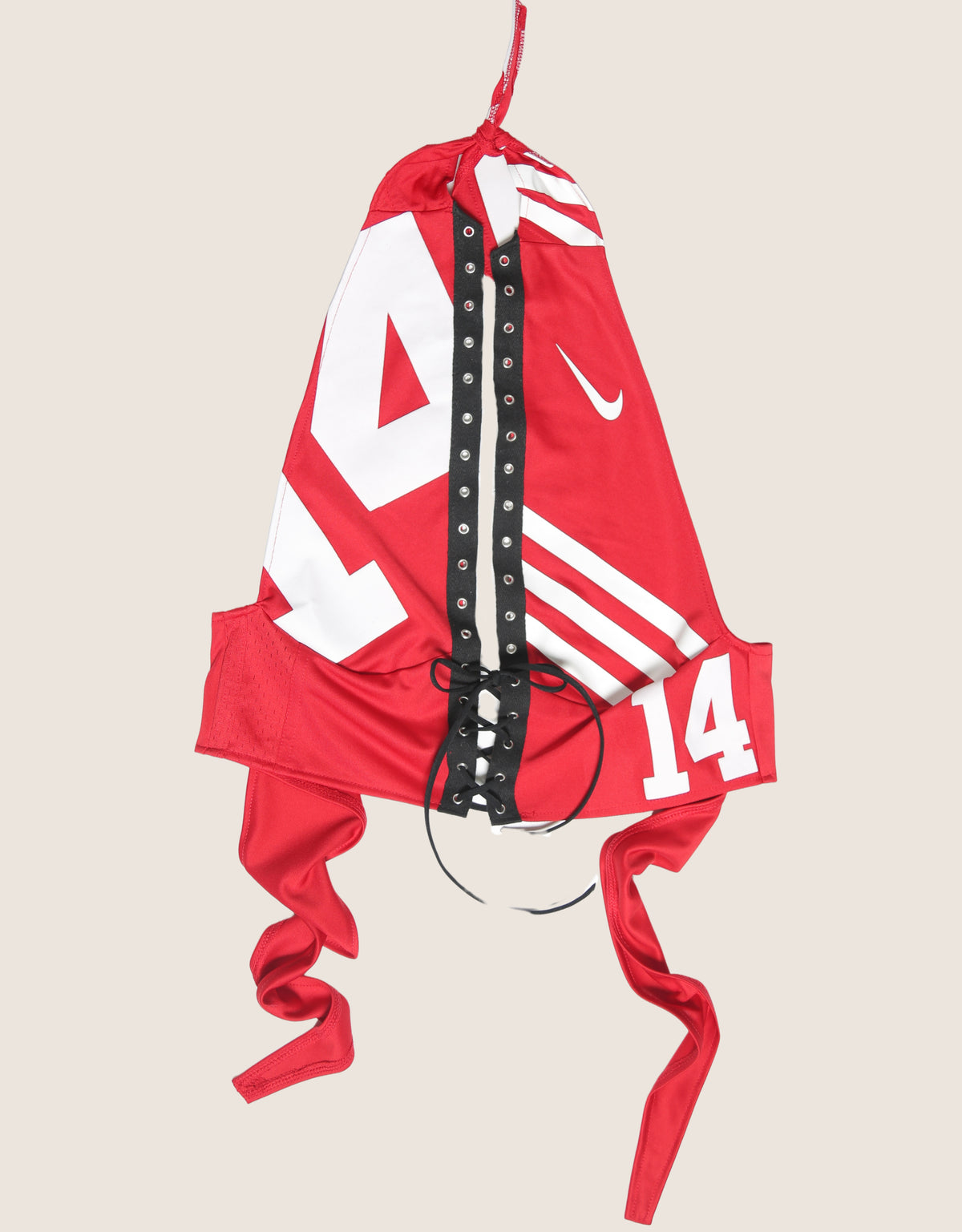 #14 jersey plunge halter top
