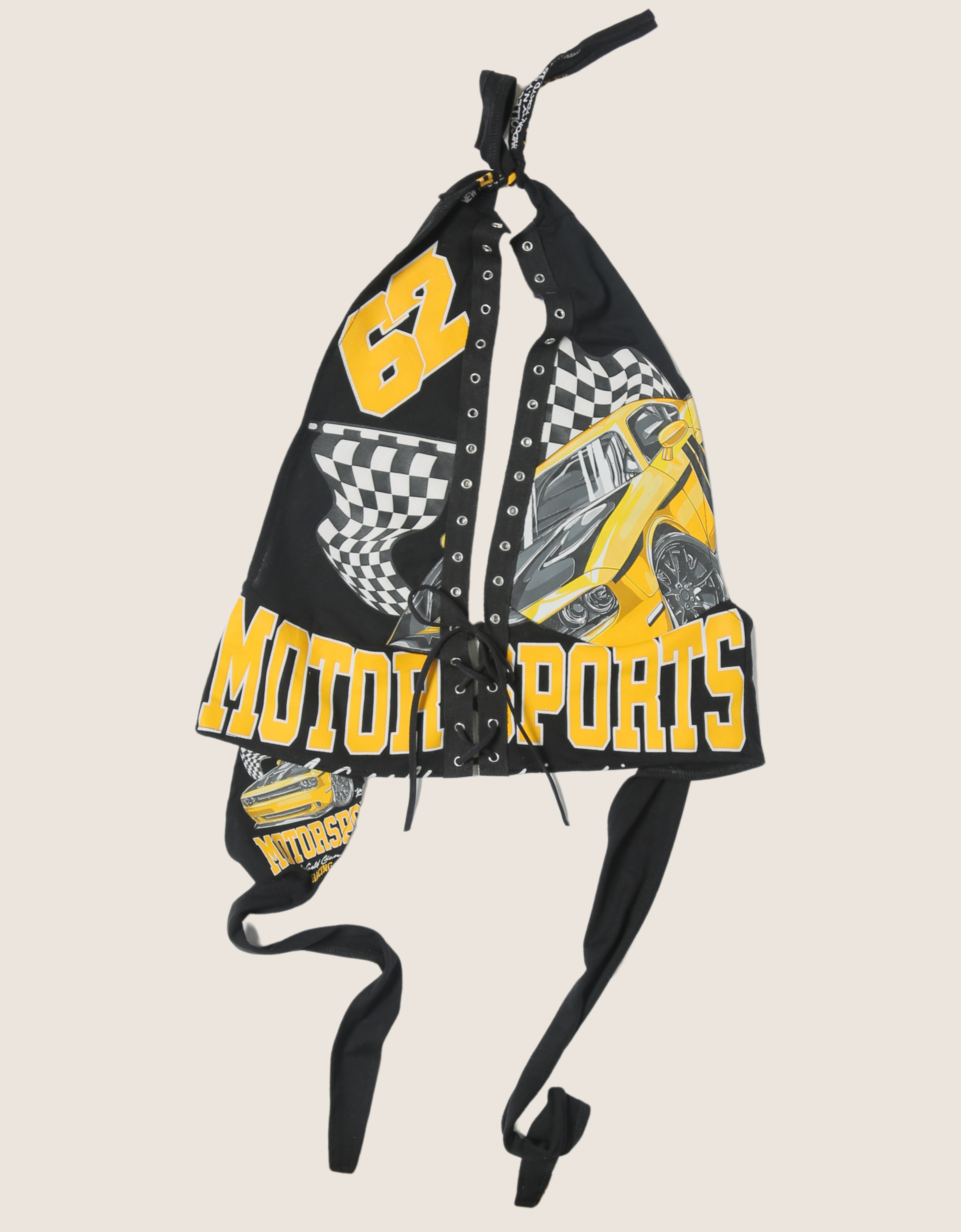 motorsports plunge halter top