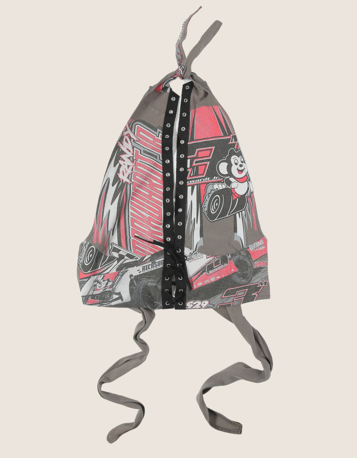 mouse racing plunge halter top