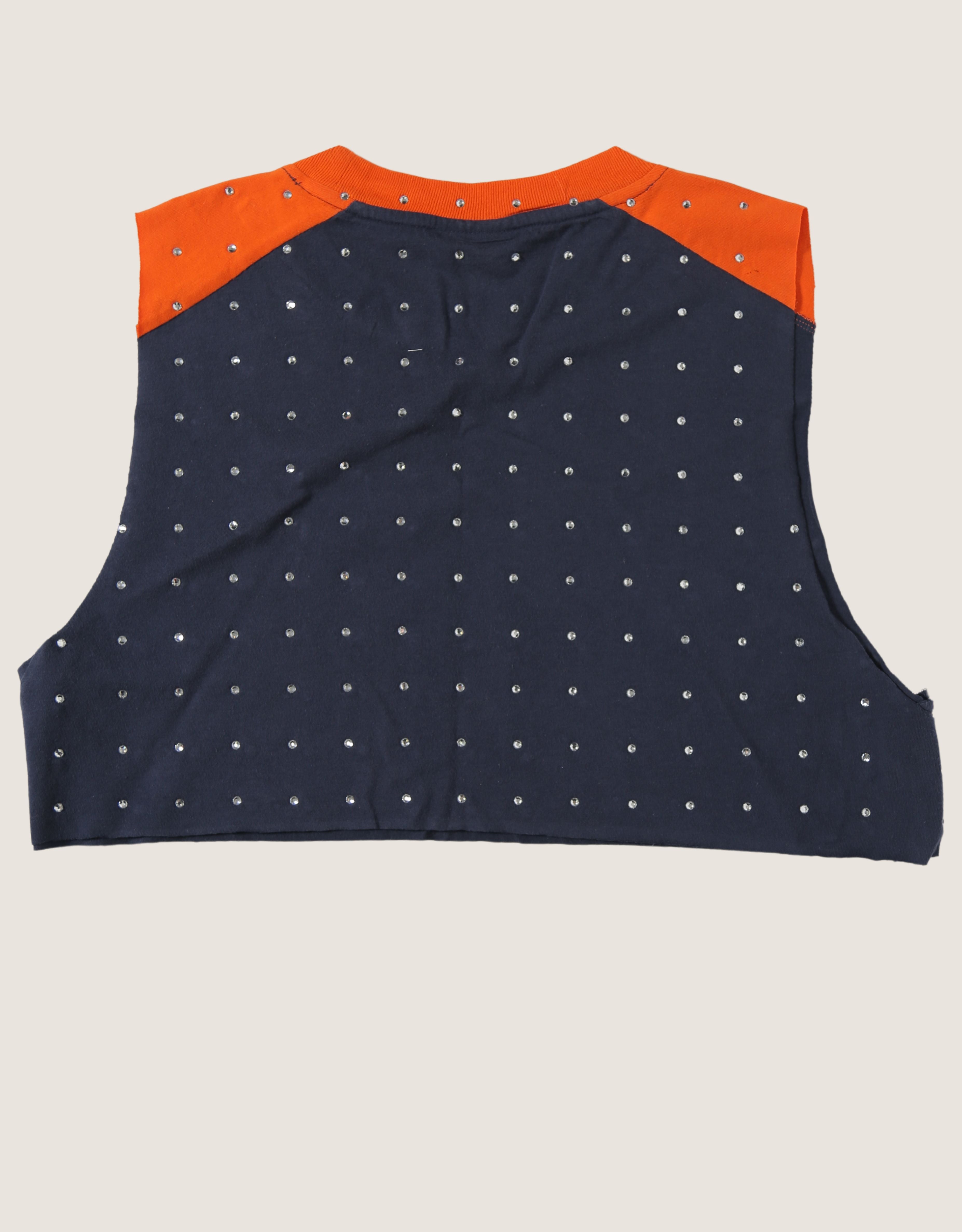 chicago bears rhinestone muscle tank