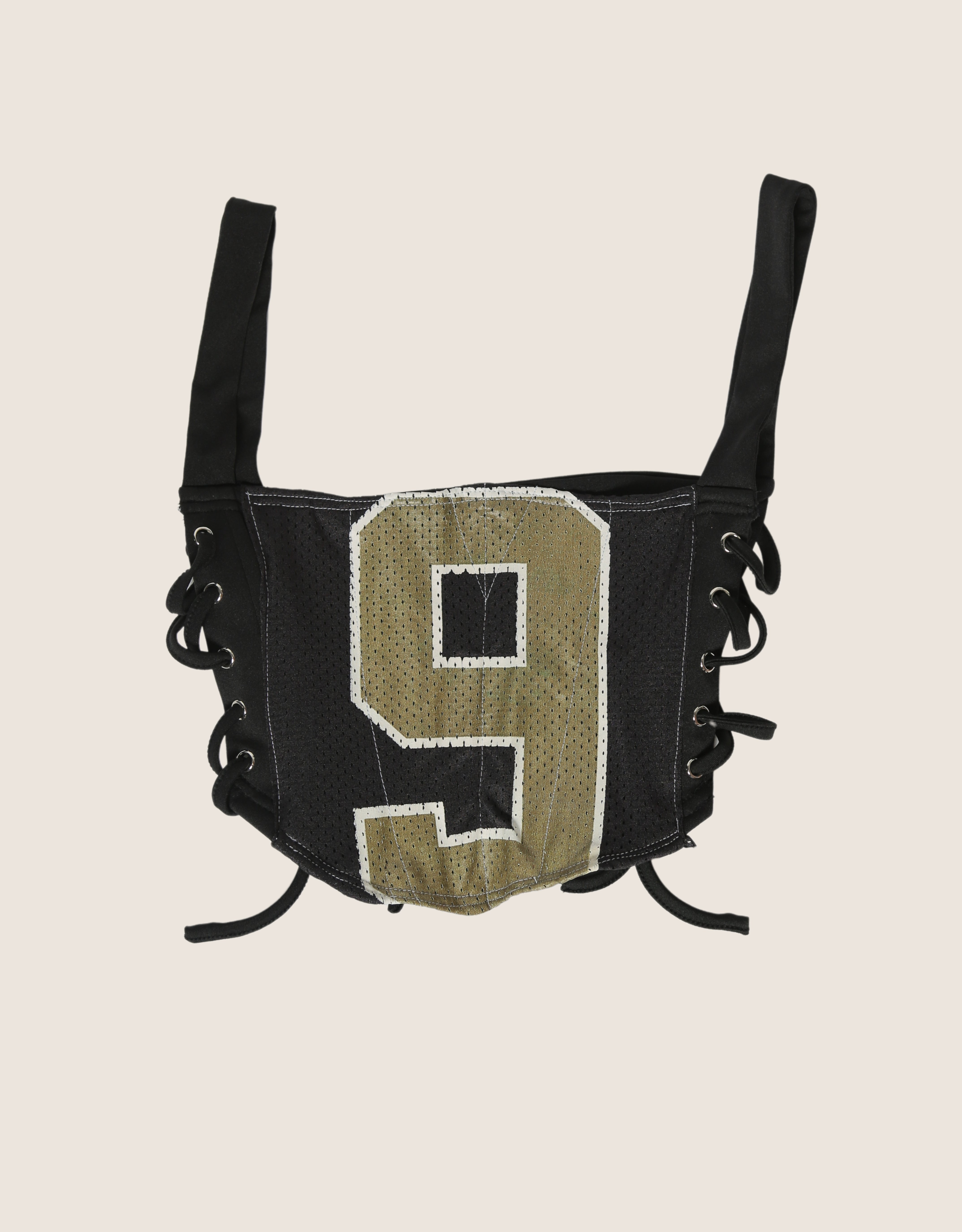 saints 9 reworked corset with matching jersey shrug