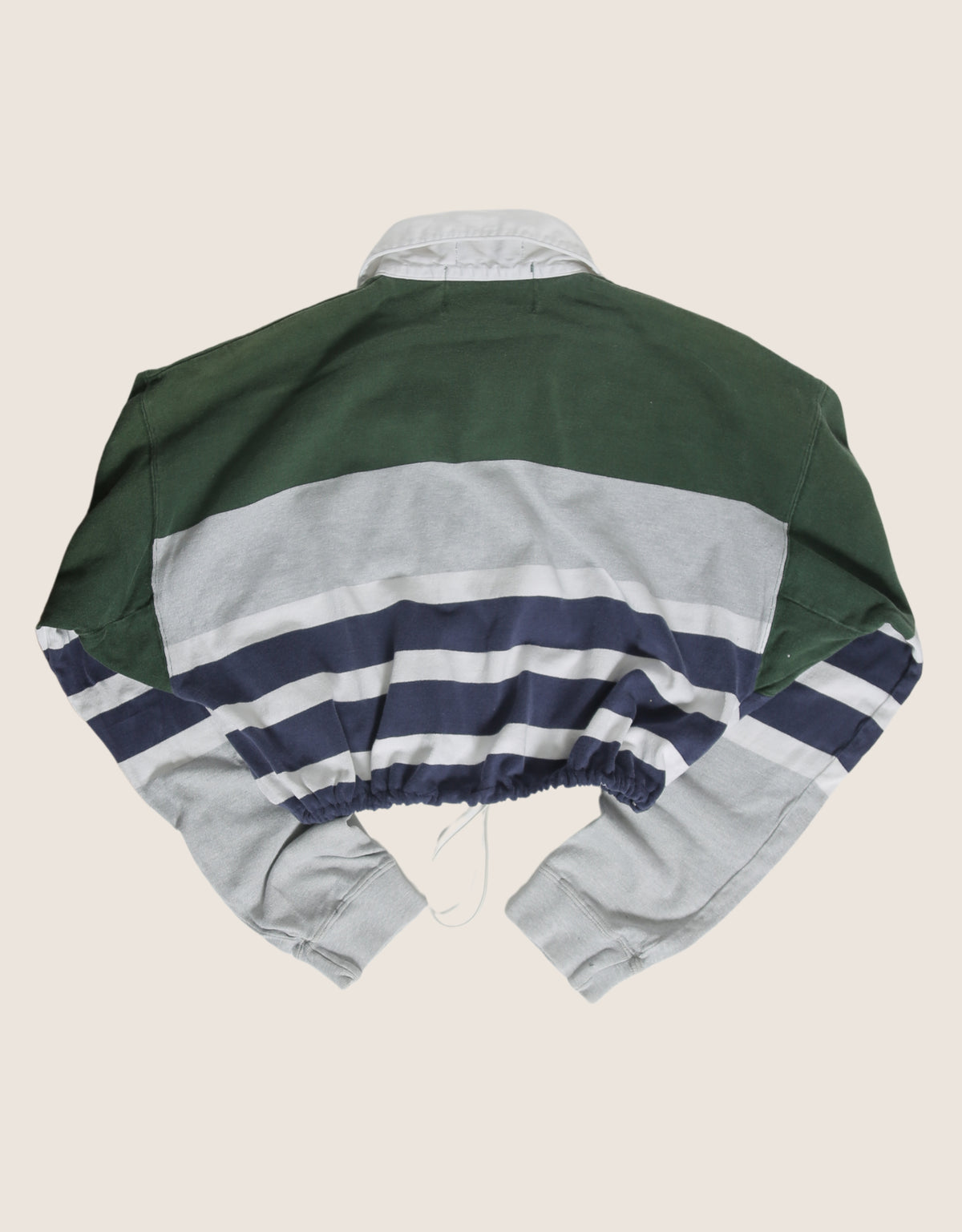 striped scrunch waist polo top (S/M)