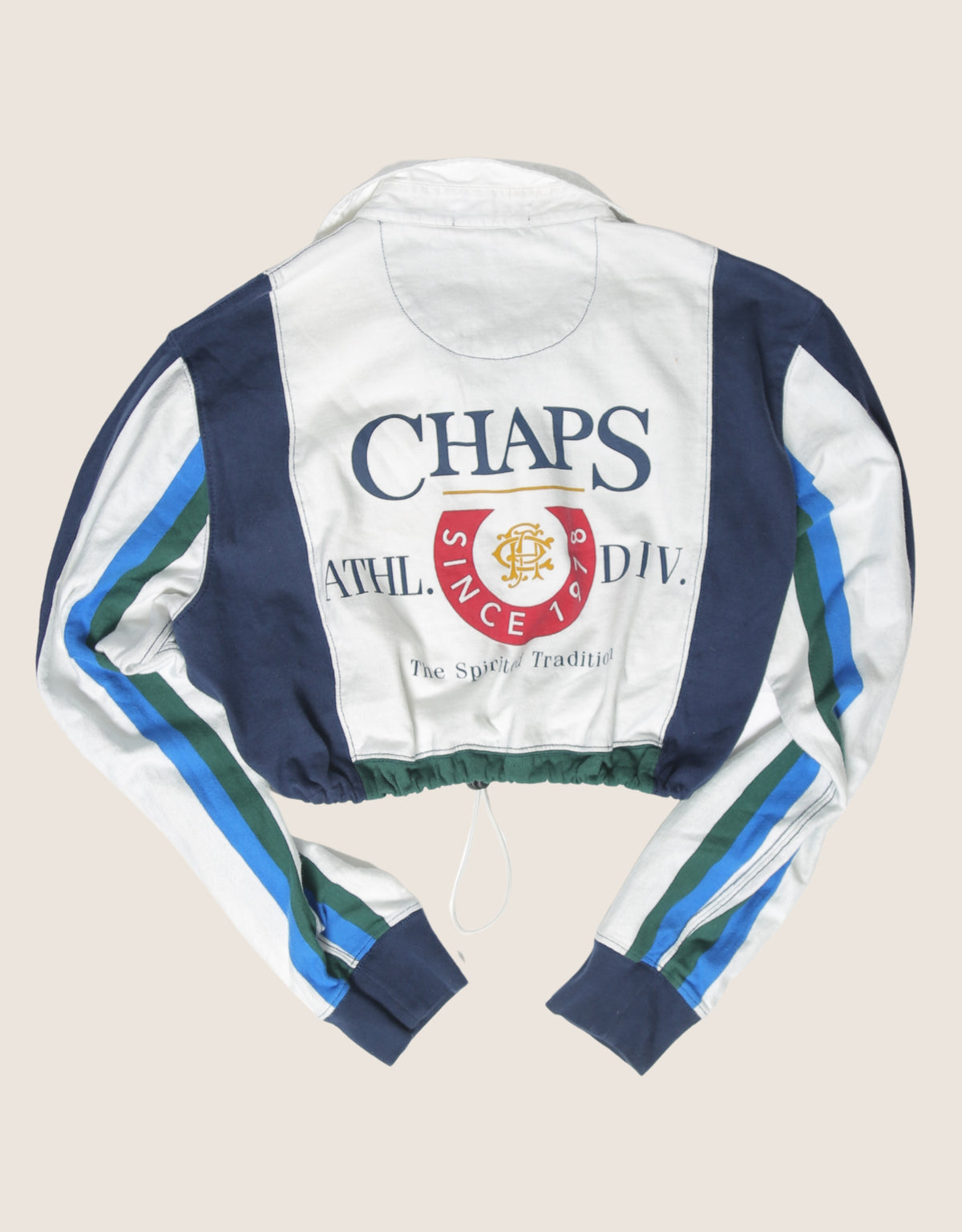 chaps scrunch waist polo top (S/M)