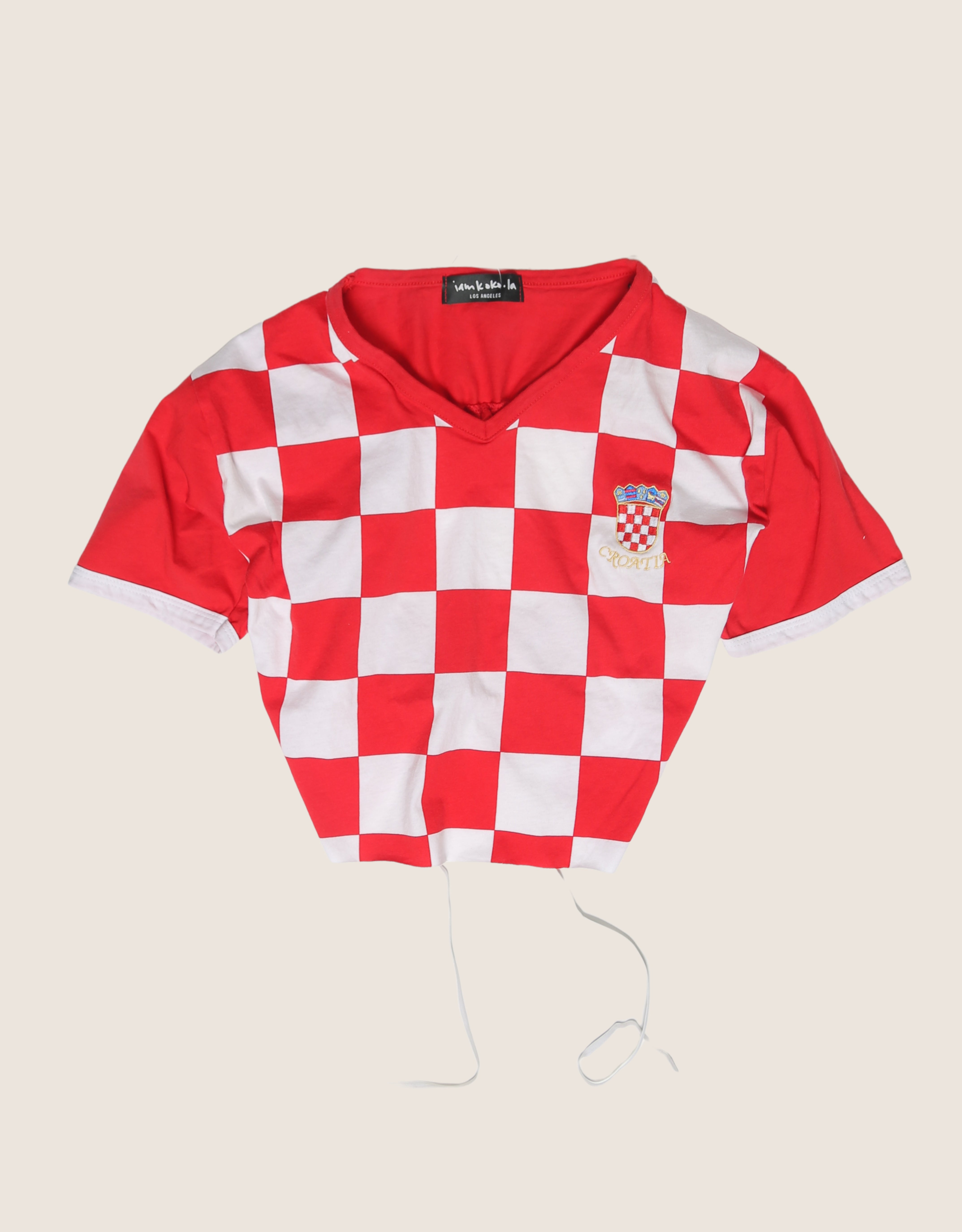 croatia reworked scrunch back top (s/m)