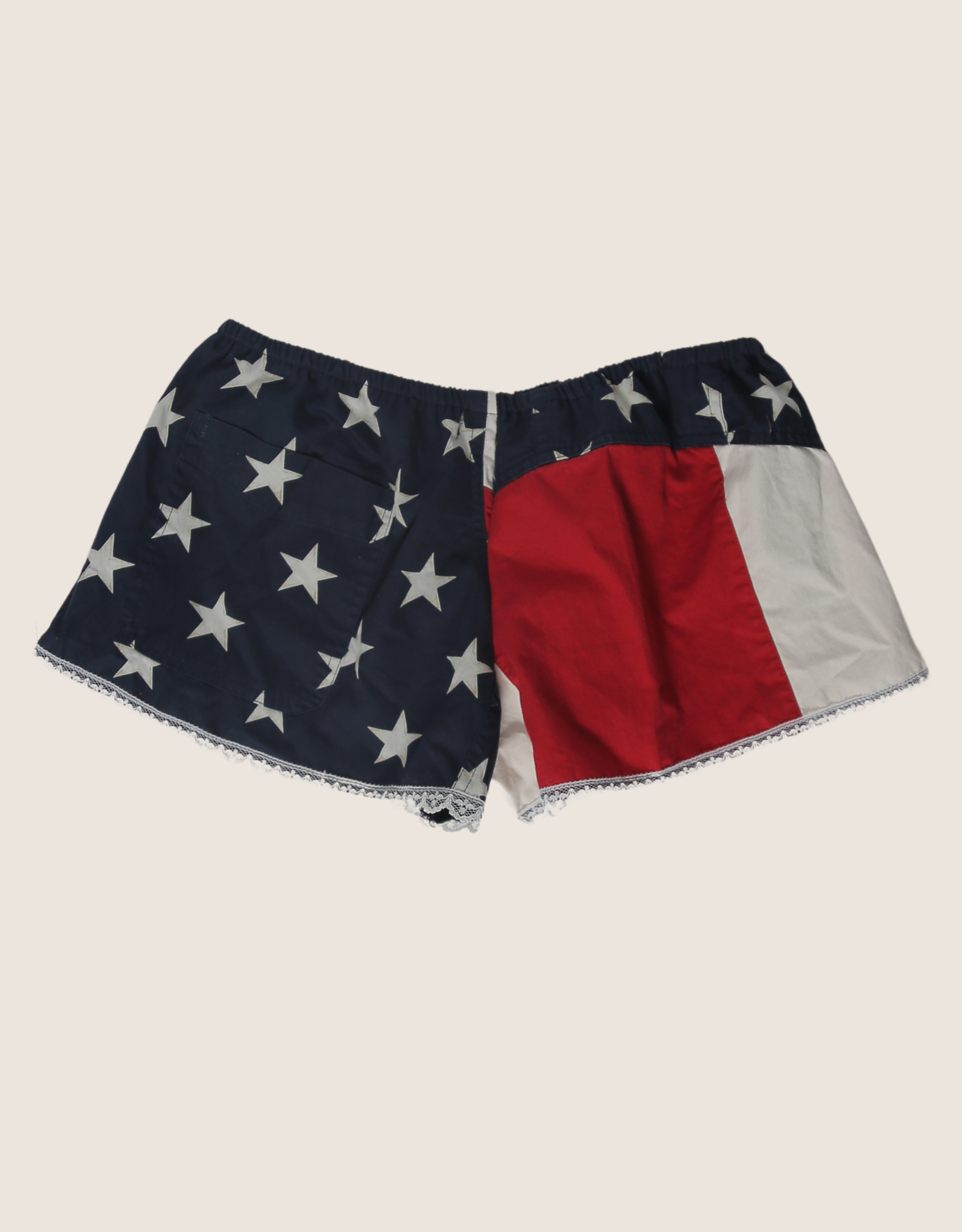 american flag #2 reworked mini shorts (S)