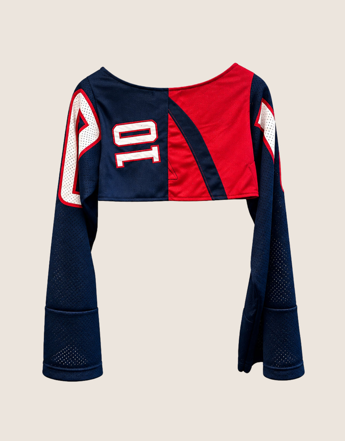 #10 long sleeve reworked jersey shrug (M)