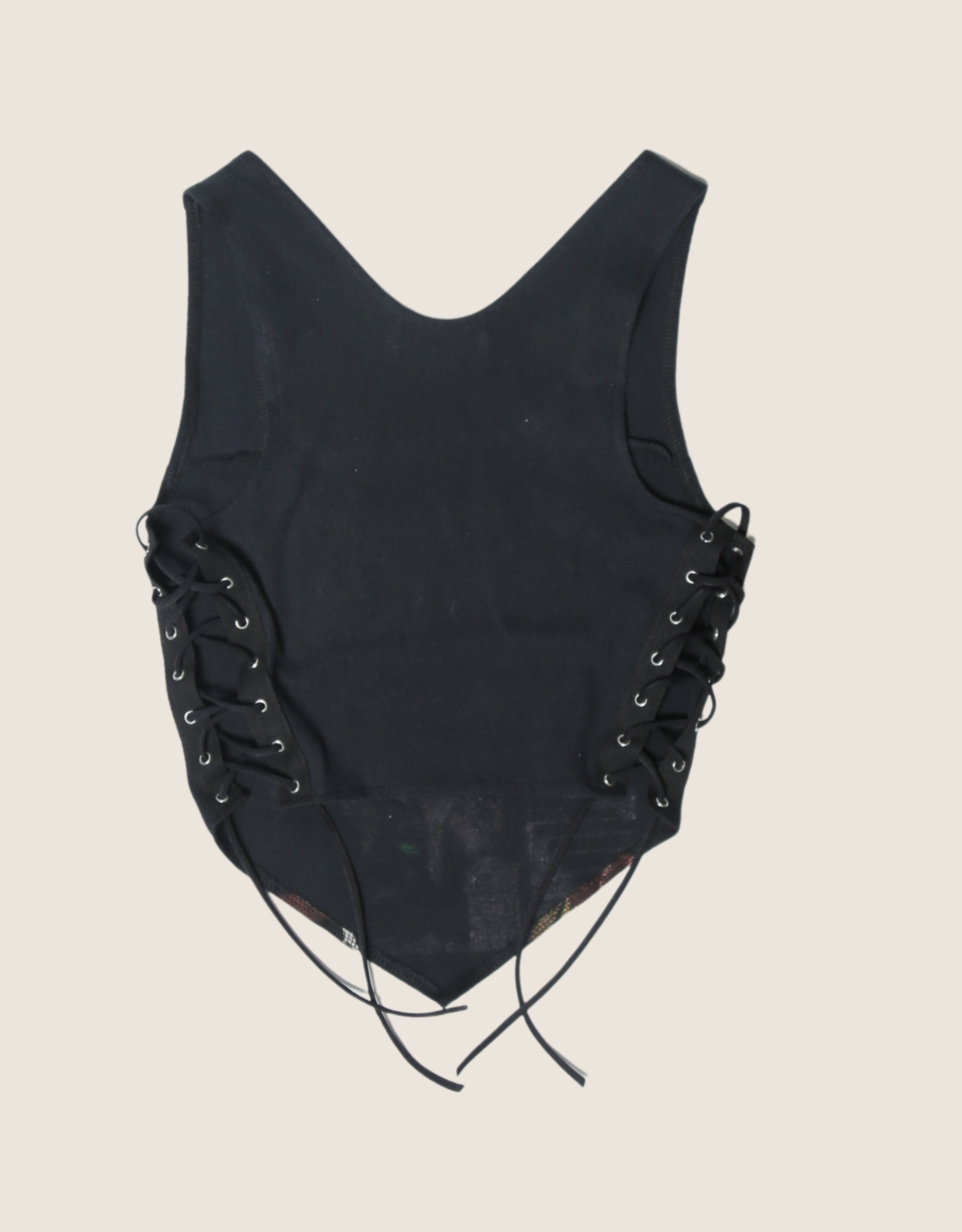 guns n roses reworked side lace tank top (S)